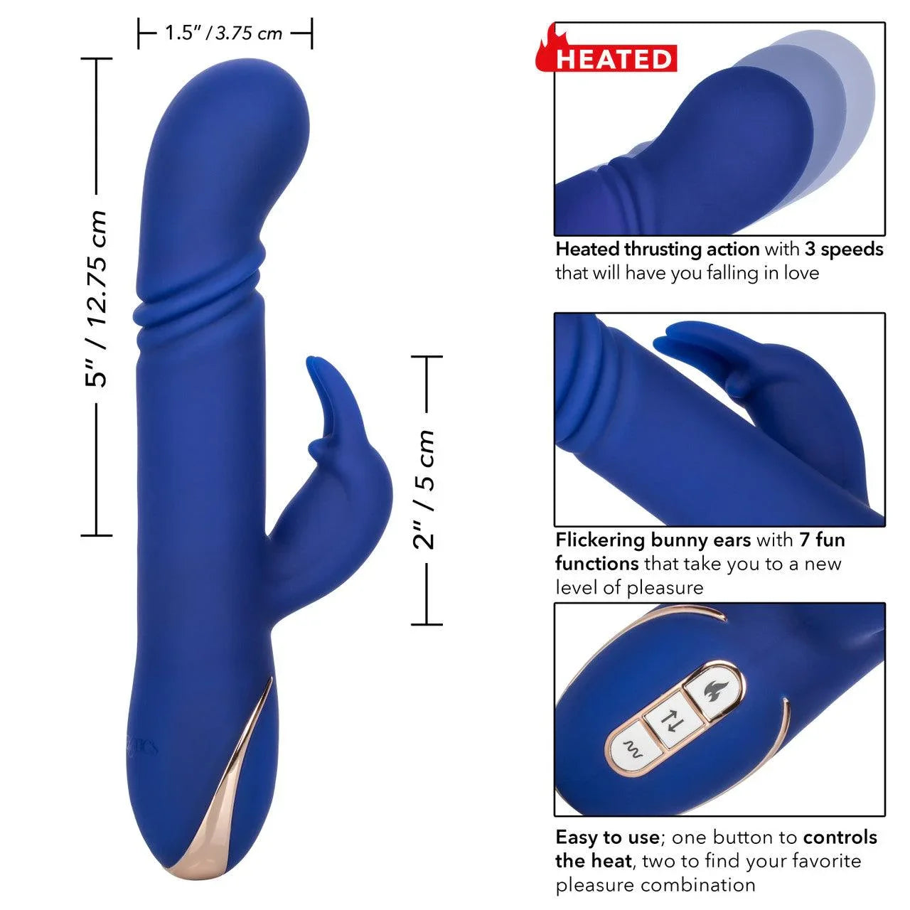 Calexotics Jack Rabbit® Signature Heated Silicone Thrusting "G" Rabbit - Buy At Luxury Toy X - Free 3-Day Shipping