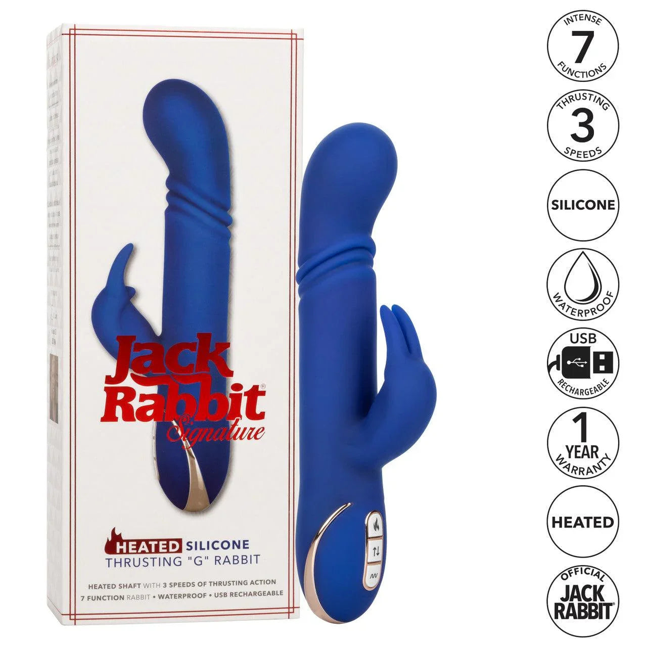Calexotics Jack Rabbit® Signature Heated Silicone Thrusting "G" Rabbit - Buy At Luxury Toy X - Free 3-Day Shipping
