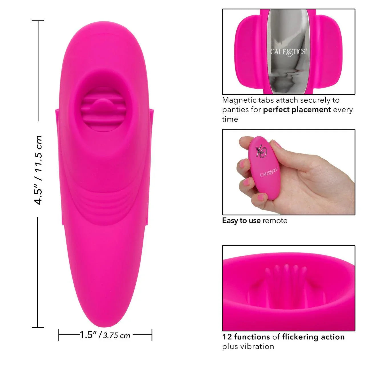 CalExotics Lock-N-Play Remote Flicker Rechargeable Silicone Panty Teaser Panty Vibe - Buy At Luxury Toy X - Free 3-Day Shipping