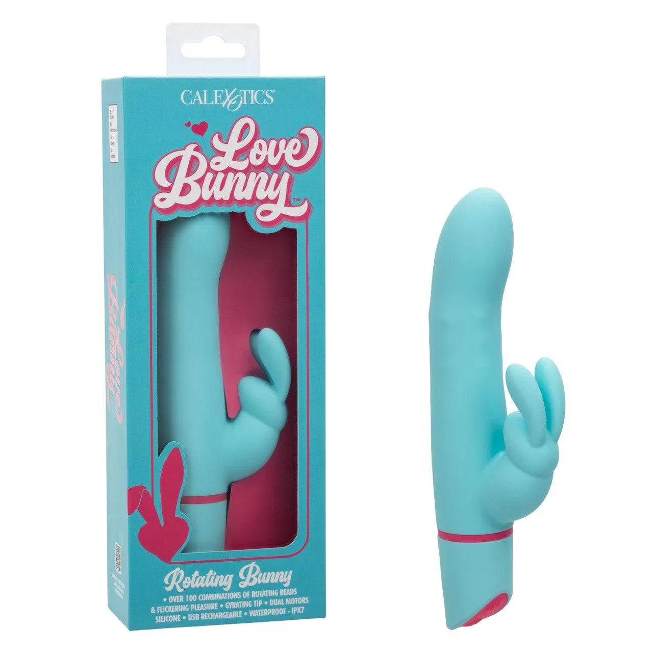 CalExotics Love Bunny Rotating Bunny Rechargeable Silicone Rabbit Vibrator - Buy At Luxury Toy X - Free 3-Day Shipping