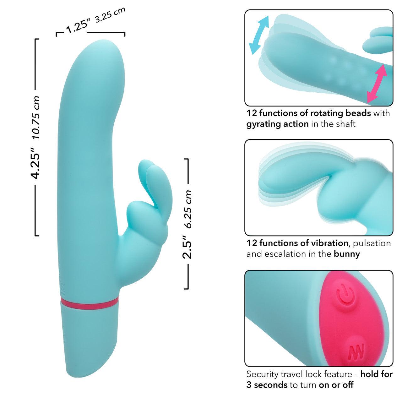 CalExotics Love Bunny Rotating Bunny Rechargeable Silicone Rabbit Vibrator - Buy At Luxury Toy X - Free 3-Day Shipping