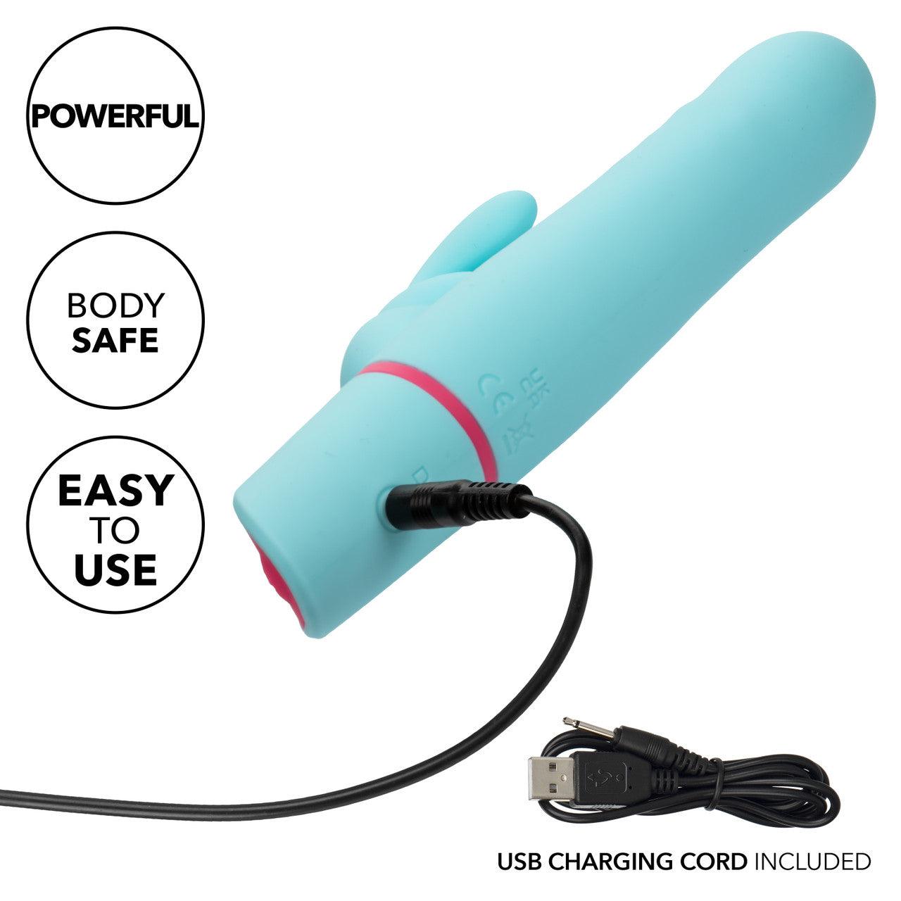 CalExotics Love Bunny Rotating Bunny Rechargeable Silicone Rabbit Vibrator - Buy At Luxury Toy X - Free 3-Day Shipping