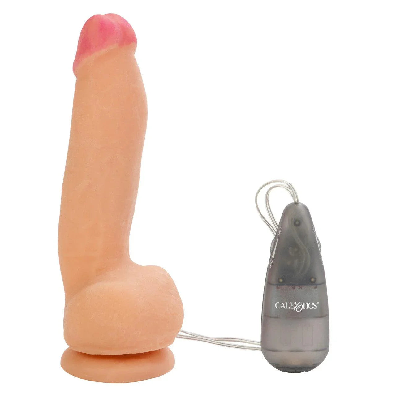 CalExotics Max Vibrating Cock and Balls Dildo with Balls and Remote Control 6.75in - Buy At Luxury Toy X - Free 3-Day Shipping