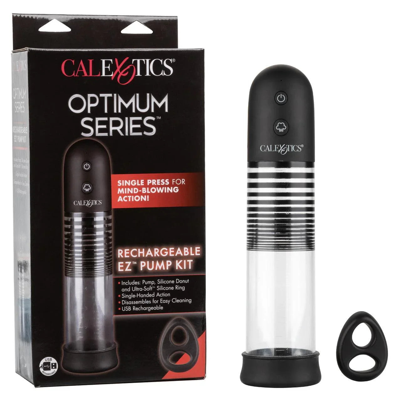 Calexotics Optimum Series® Rechargeable EZ™ Pump Kit - Buy At Luxury Toy X - Free 3-Day Shipping