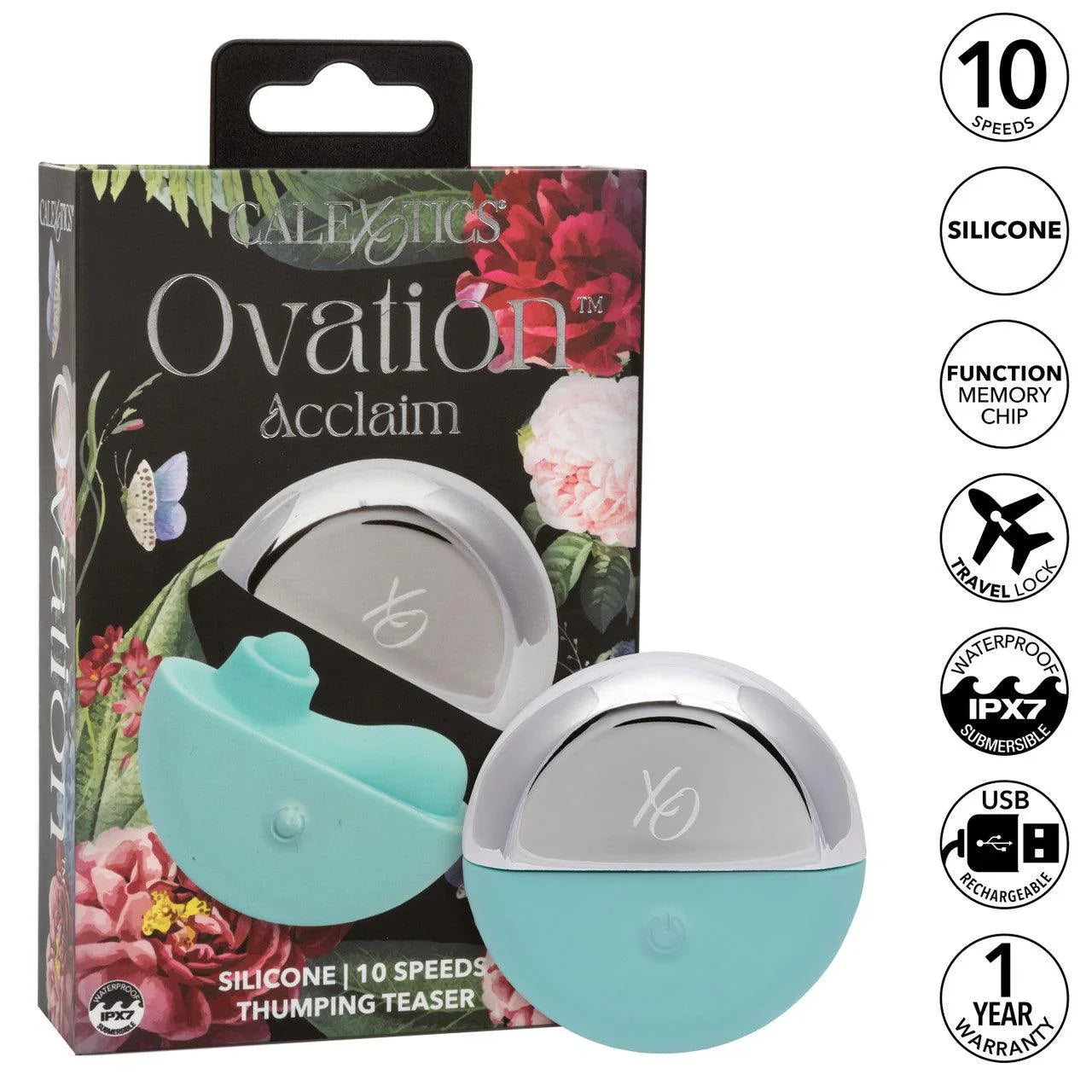 CalExotics Ovation Acclaim Rechargeable Silicone Thumping Clitoral Stimulator - Buy At Luxury Toy X - Free 3-Day Shipping