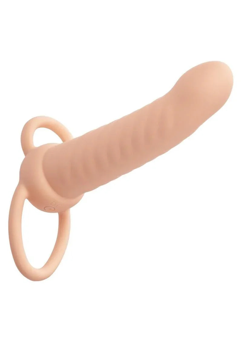 CalExotics Performance Maxx Rechargeable Silicone Ribbed Dual Penetrator Extender - Buy At Luxury Toy X - Free 3-Day Shipping