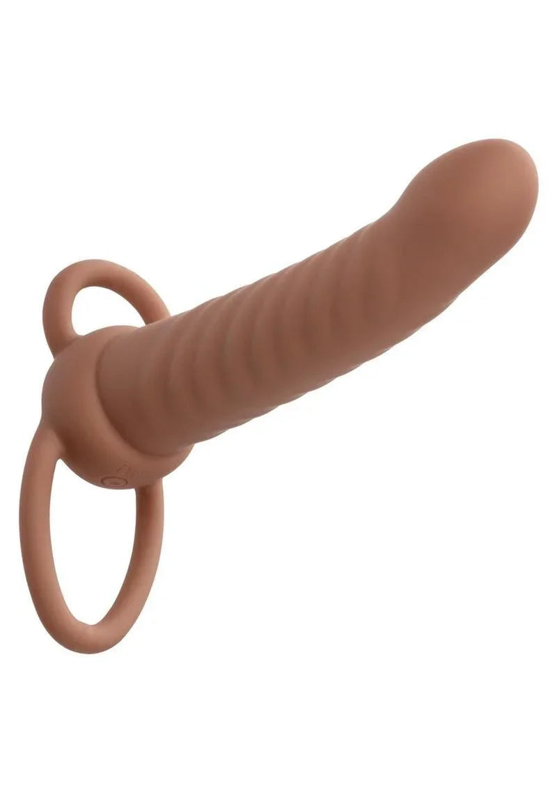 CalExotics Performance Maxx Rechargeable Silicone Ribbed Dual Penetrator Extender - Buy At Luxury Toy X - Free 3-Day Shipping