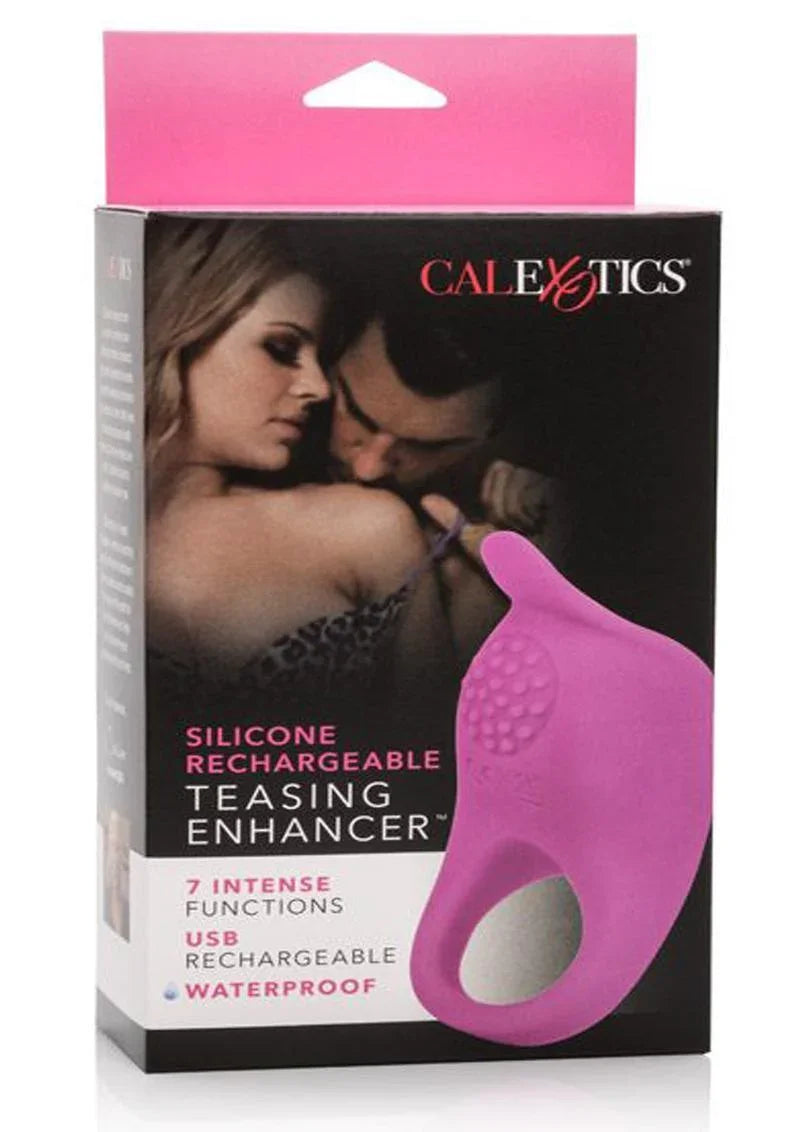 CalExotics Silicone Rechargeable Teasing Enhancer Cock Ring - Buy At Luxury Toy X - Free 3-Day Shipping