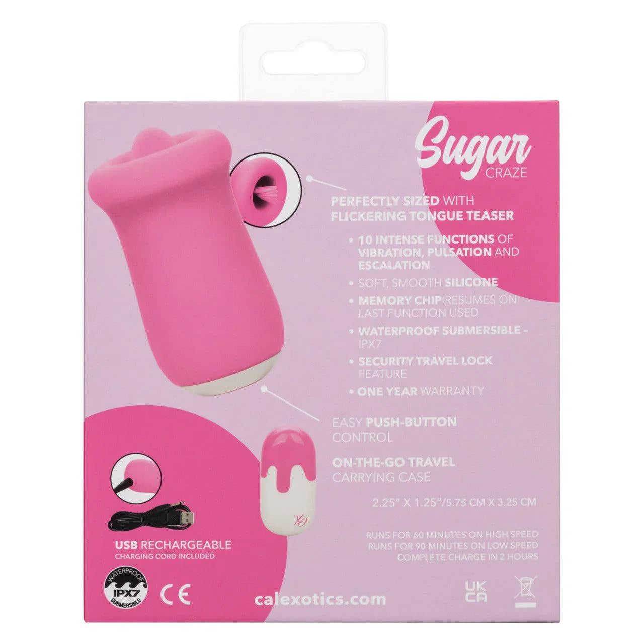 CalExotics Sugar Craze Rechargeable Silicone Clitoral Stimulator - Buy At Luxury Toy X - Free 3-Day Shipping