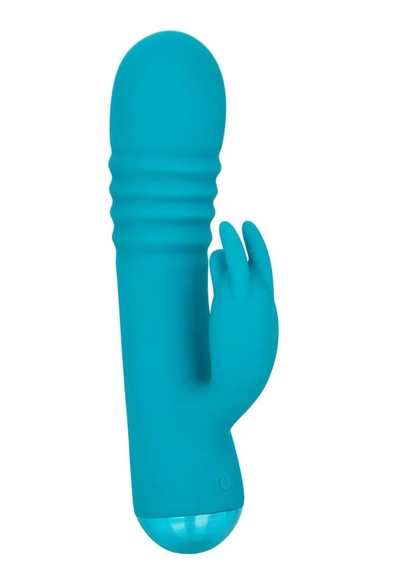 CalExotics Thicc Chubby Thrusting Tickler Rechargeable Silicone Rabbit Vibrator - Buy At Luxury Toy X - Free 3-Day Shipping