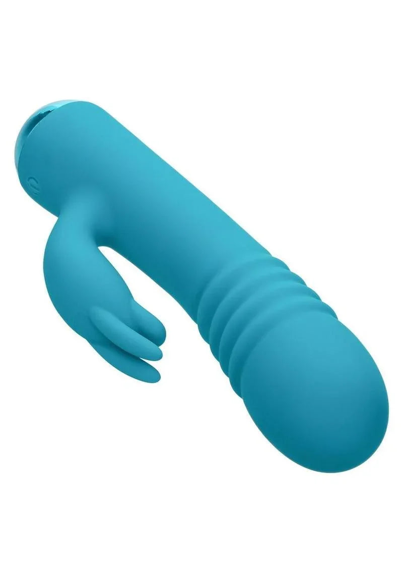 CalExotics Thicc Chubby Thrusting Tickler Rechargeable Silicone Rabbit Vibrator - Buy At Luxury Toy X - Free 3-Day Shipping