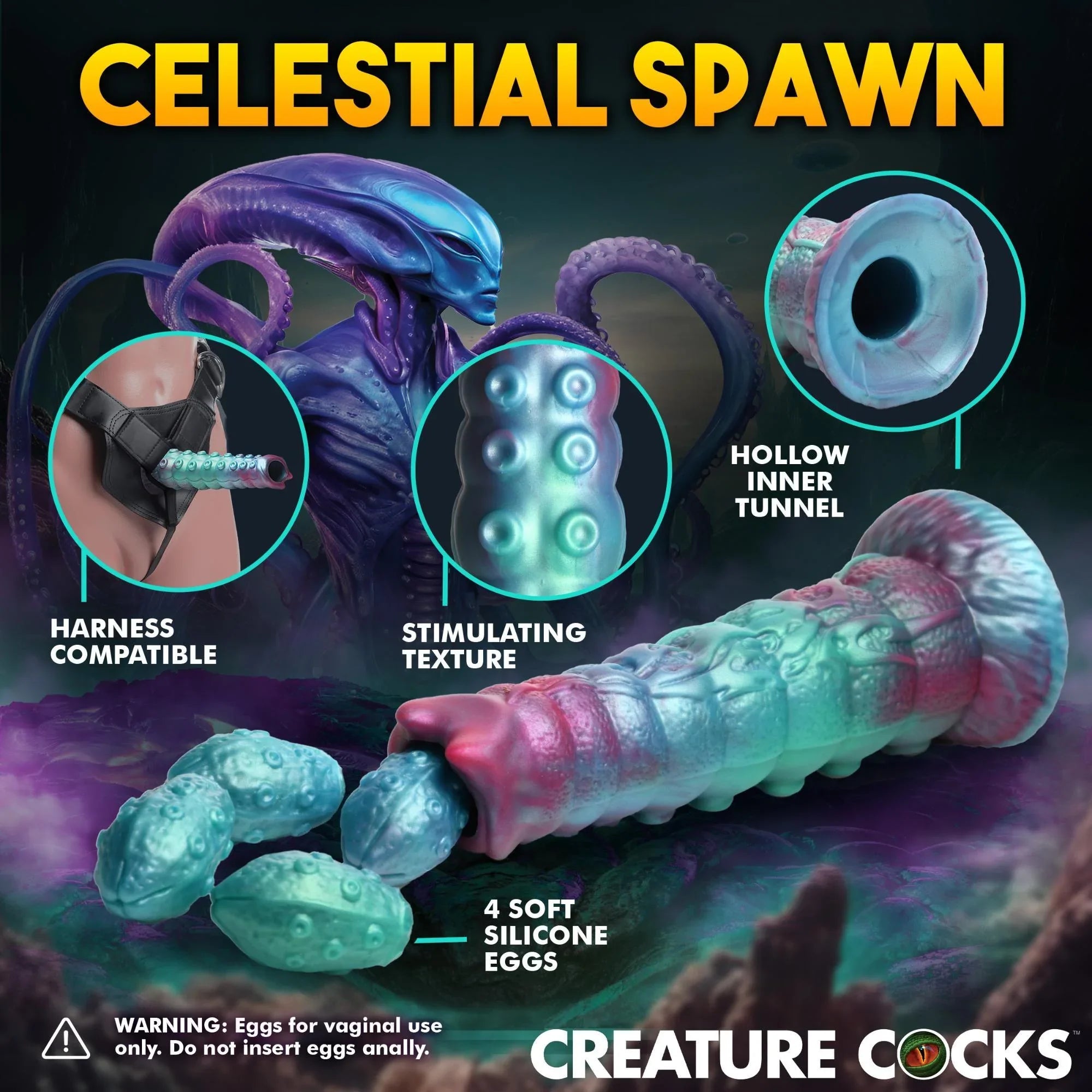 Creature Cock Galactic Breeder Ovipositor Silicone Dildo - Buy At Luxury Toy X - Free 3-Day Shipping