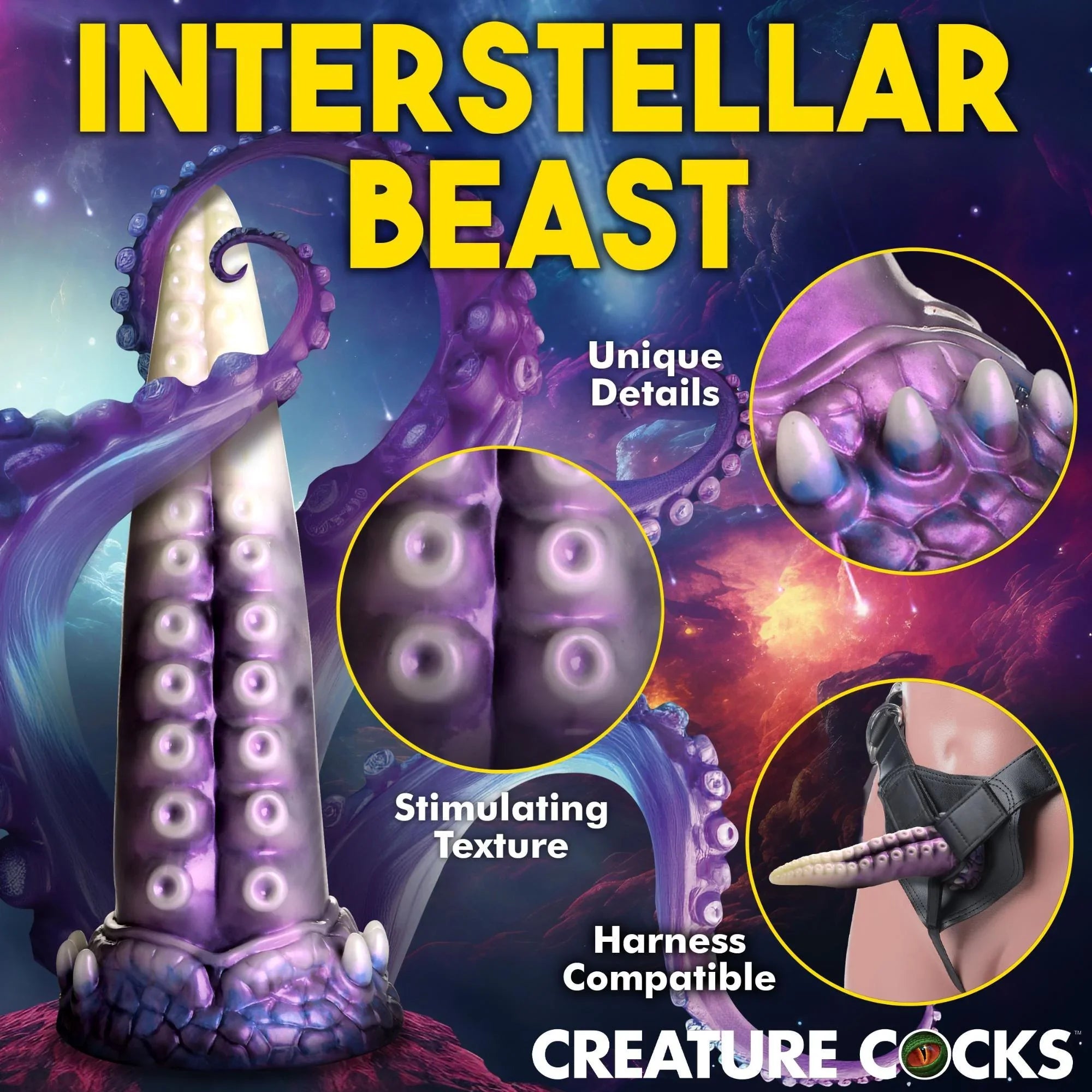 Creature Cocks Astropus Tentacle Silicone Dildo - Buy At Luxury Toy X - Free 3-Day Shipping