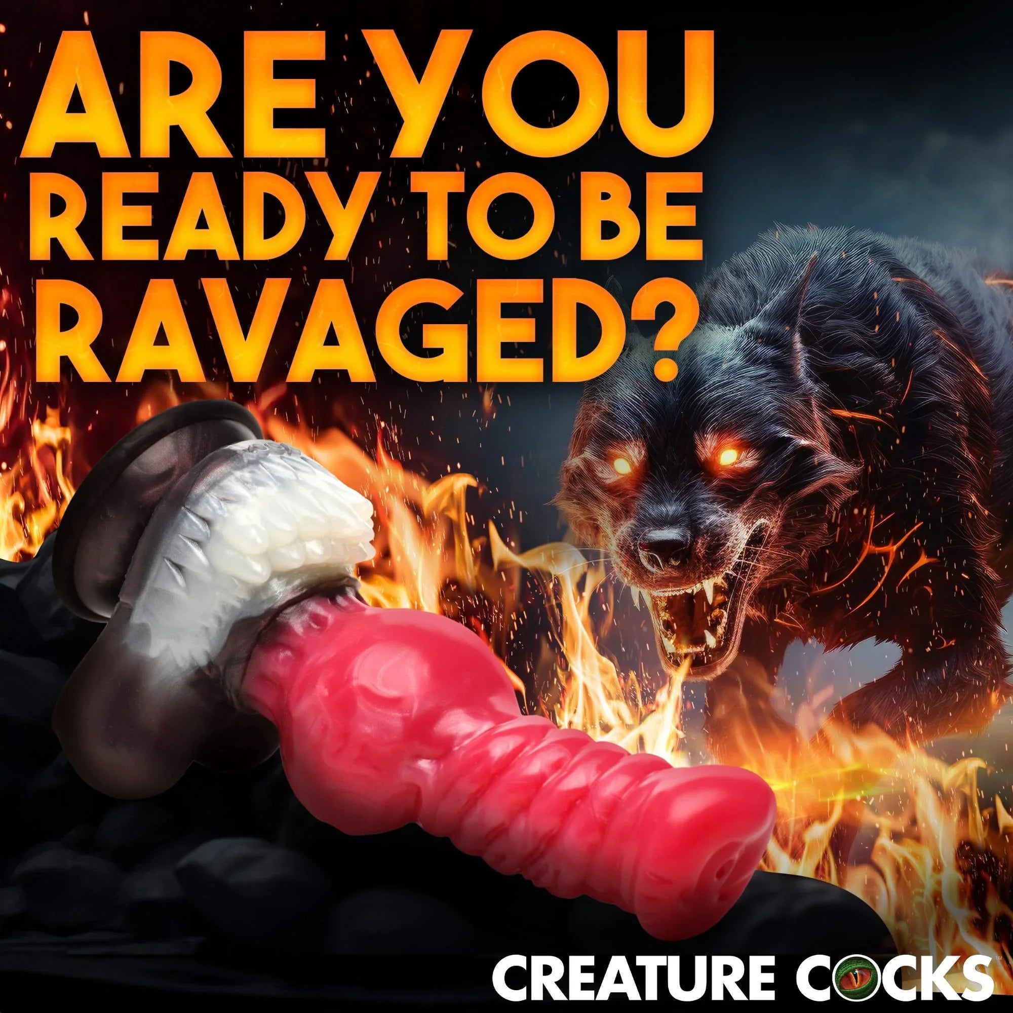 Creature Cocks Cujo Canine Silicone Dildo - Large - Buy At Luxury Toy X - Free 3-Day Shipping