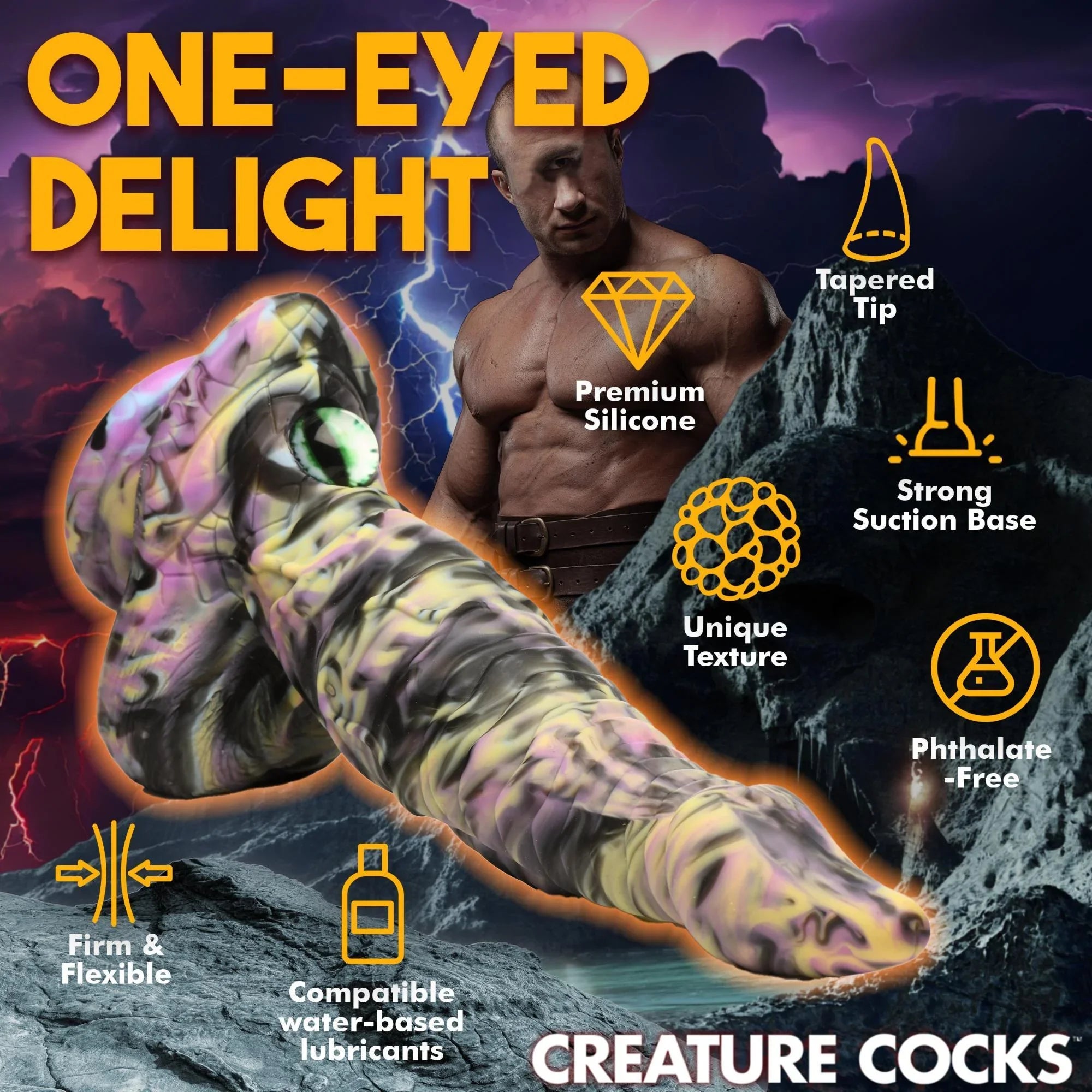Creature Cocks Cyclops Monster Silicone Dildo - Buy At Luxury Toy X - Free 3-Day Shipping