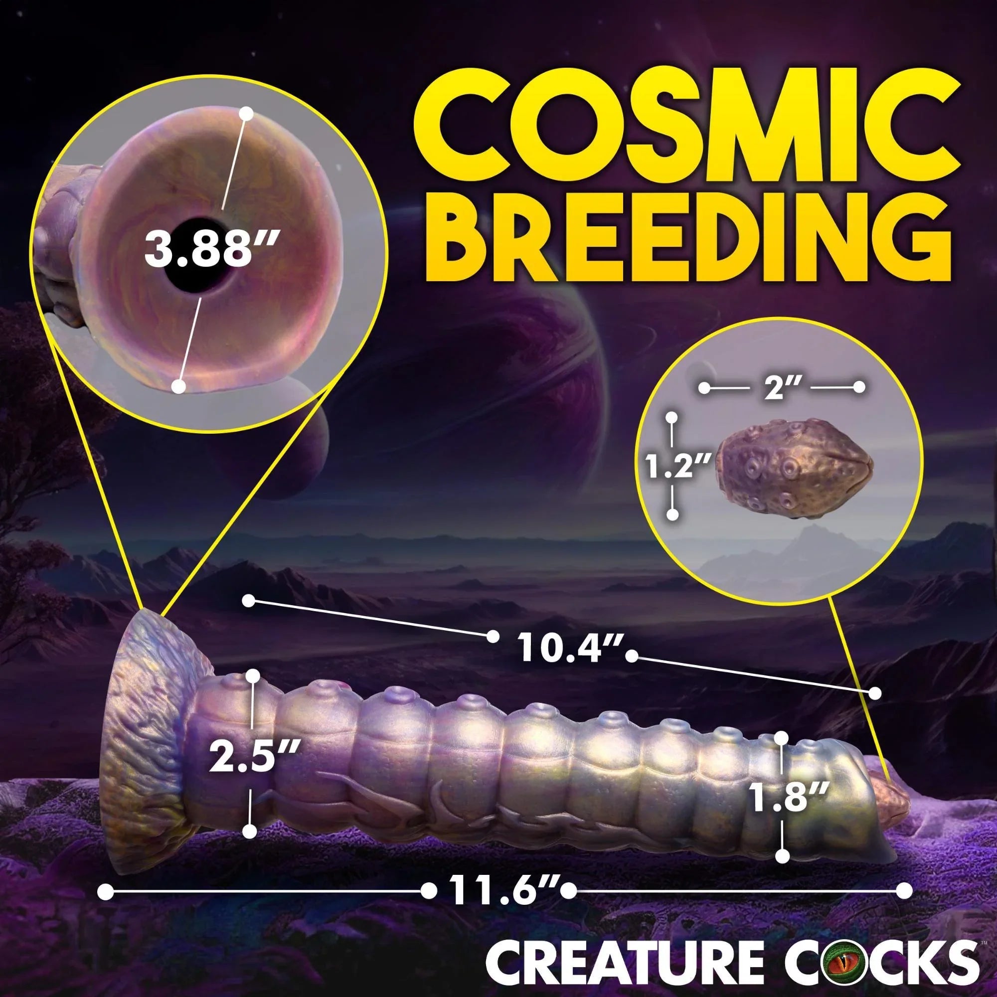 Creature Cocks Deep Invader Tentacle Ovipositor Silicone Dildo - Buy At Luxury Toy X - Free 3-Day Shipping