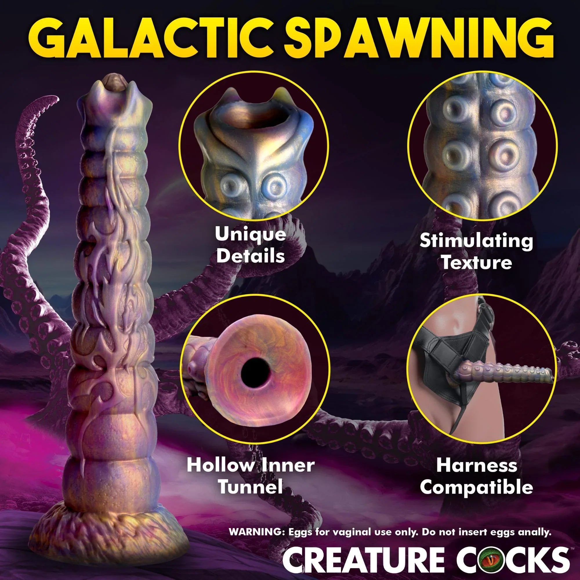 Creature Cocks Deep Invader Tentacle Ovipositor Silicone Dildo - Buy At Luxury Toy X - Free 3-Day Shipping