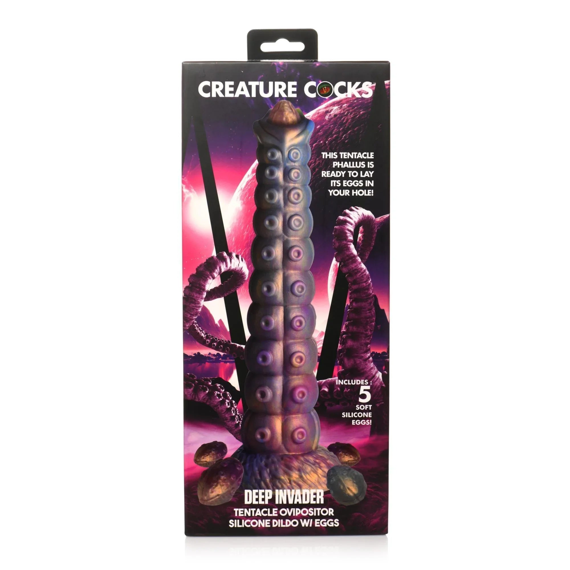 Creature Cocks Deep Invader Tentacle Ovipositor Silicone Dildo - Buy At Luxury Toy X - Free 3-Day Shipping