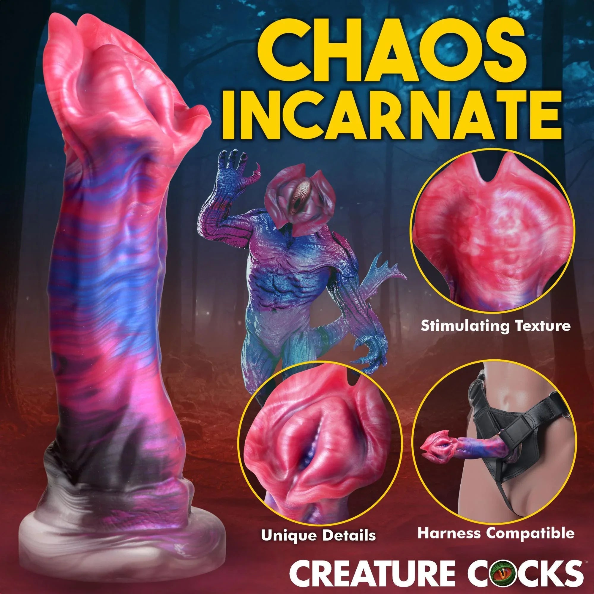 Creature Cocks Demogorgon Silicone Dildo - Buy At Luxury Toy X - Free 3-Day Shipping