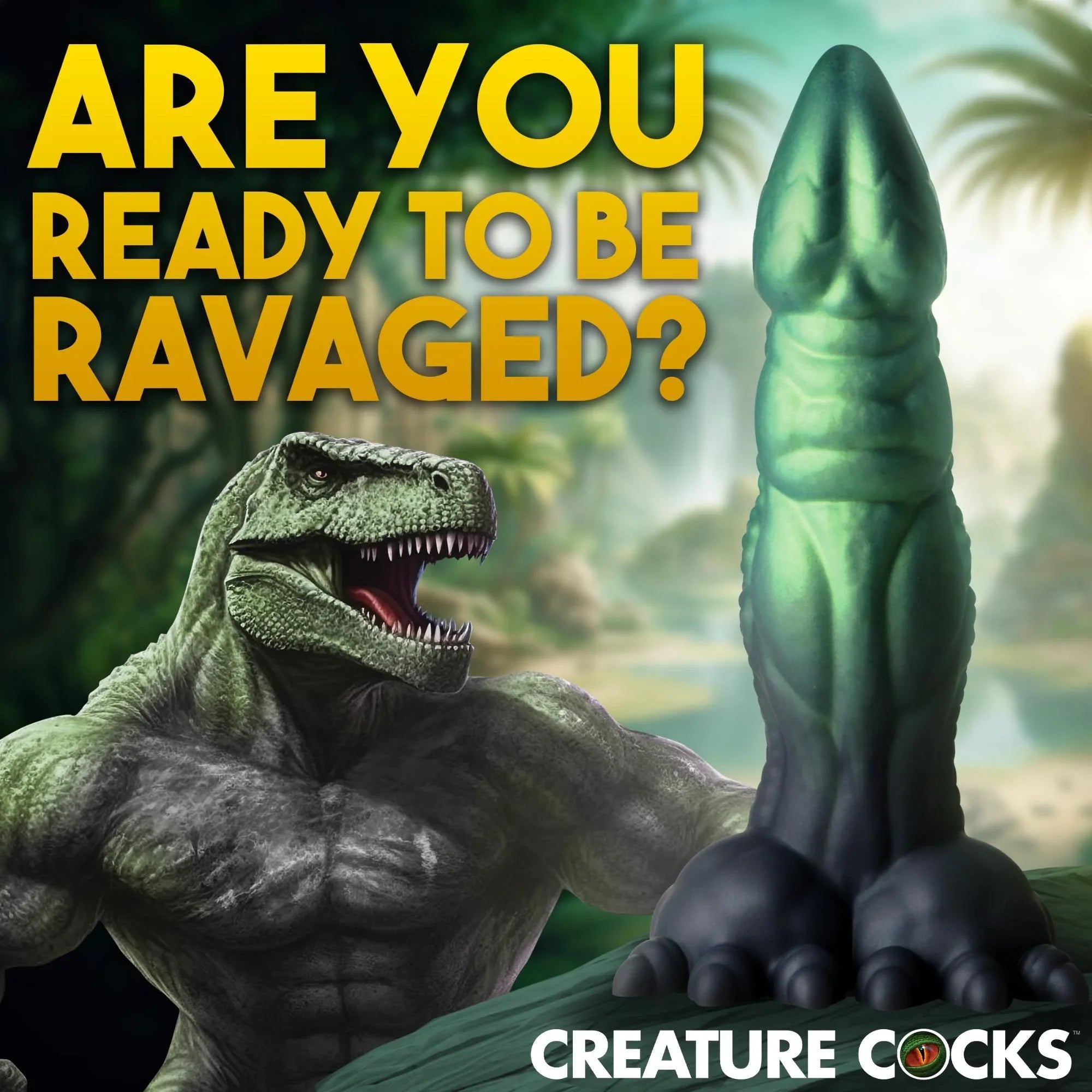 Creature Cocks Dickosaur Dinosaur Silicone Dildo - Buy At Luxury Toy X - Free 3-Day Shipping
