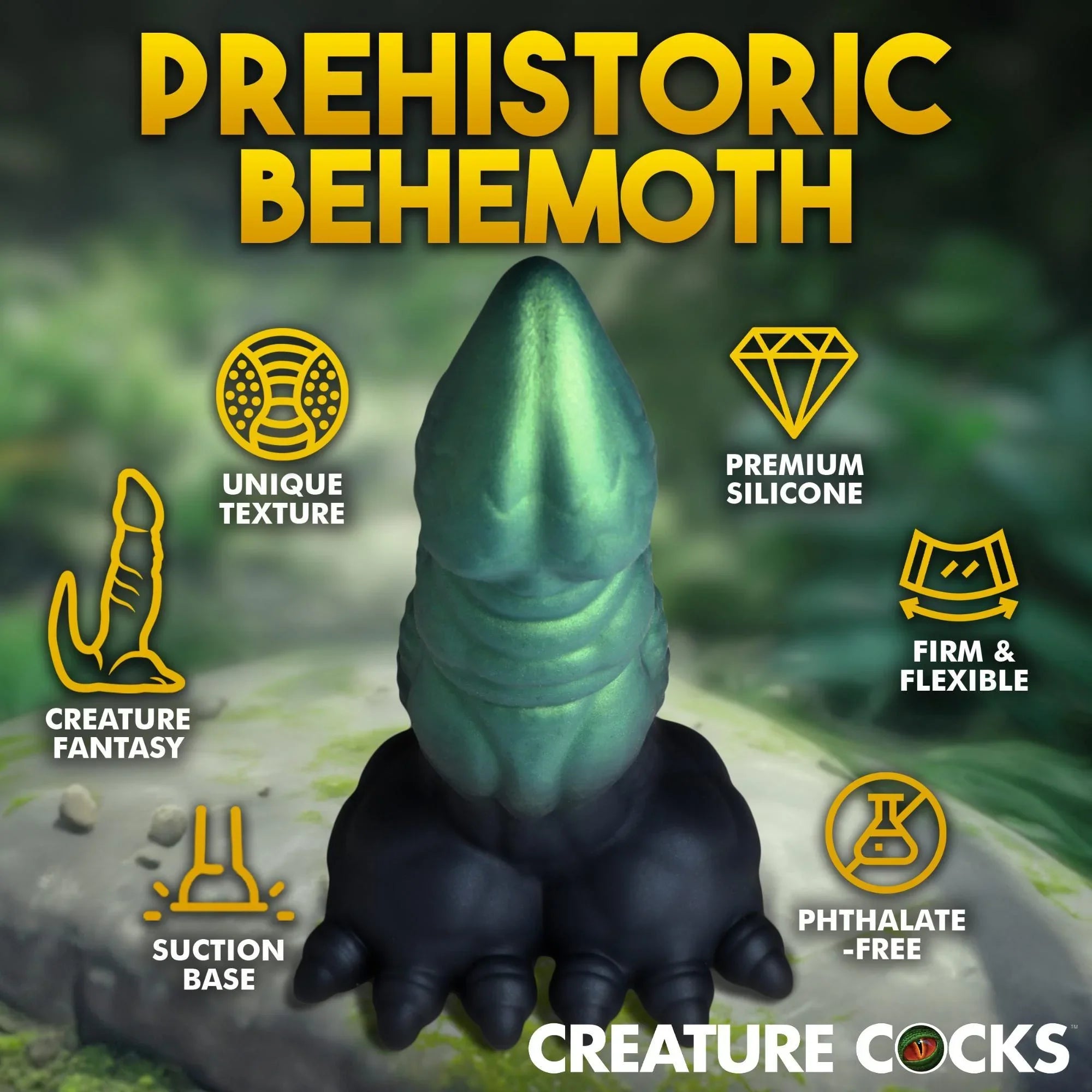 Creature Cocks Dickosaur Dinosaur Silicone Dildo - Buy At Luxury Toy X - Free 3-Day Shipping