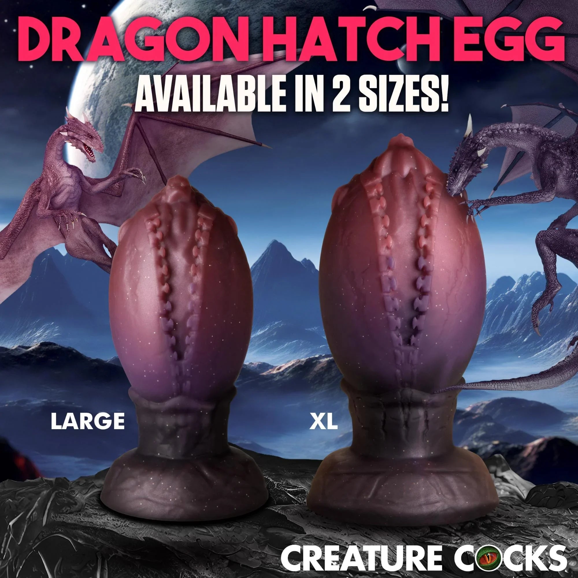 Creature Cocks Dragon Hatch Silicone Egg - Large - Buy At Luxury Toy X - Free 3-Day Shipping