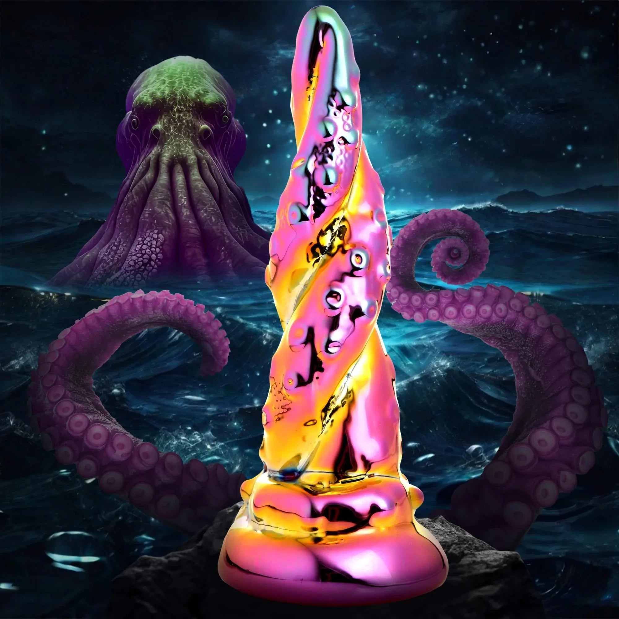 Creature Cocks Enchantress Rainbow Glass Dildo - Buy At Luxury Toy X - Free 3-Day Shipping