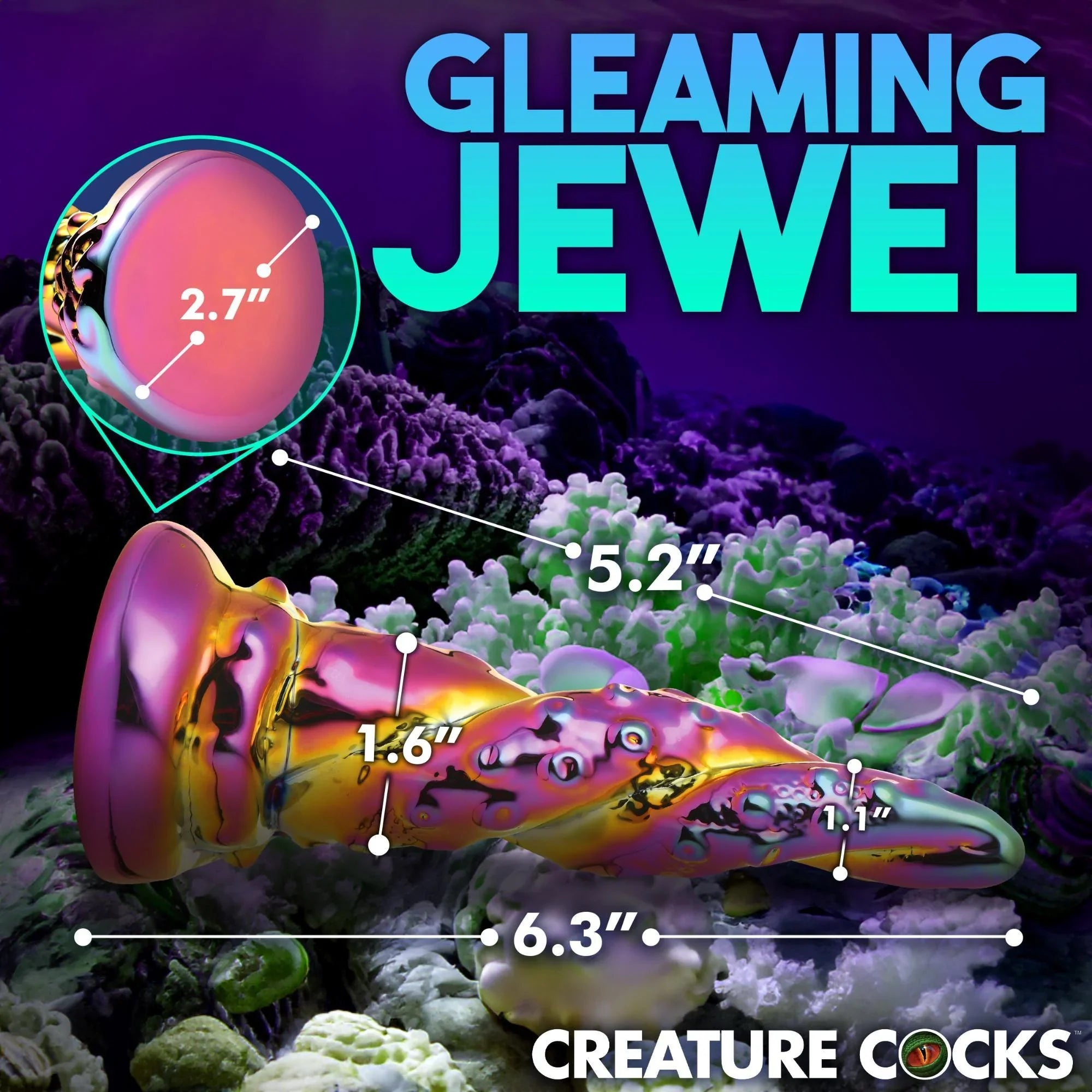 Creature Cocks Enchantress Rainbow Glass Dildo - Buy At Luxury Toy X - Free 3-Day Shipping