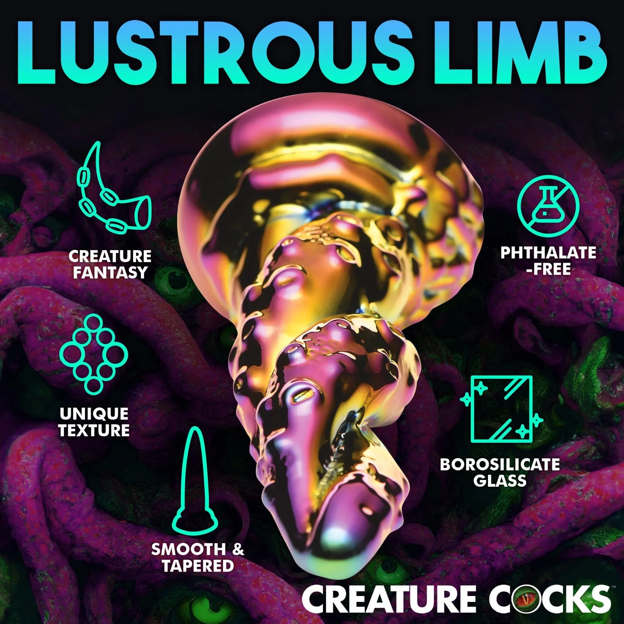 Creature Cocks Enchantress Rainbow Glass Dildo - Buy At Luxury Toy X - Free 3-Day Shipping