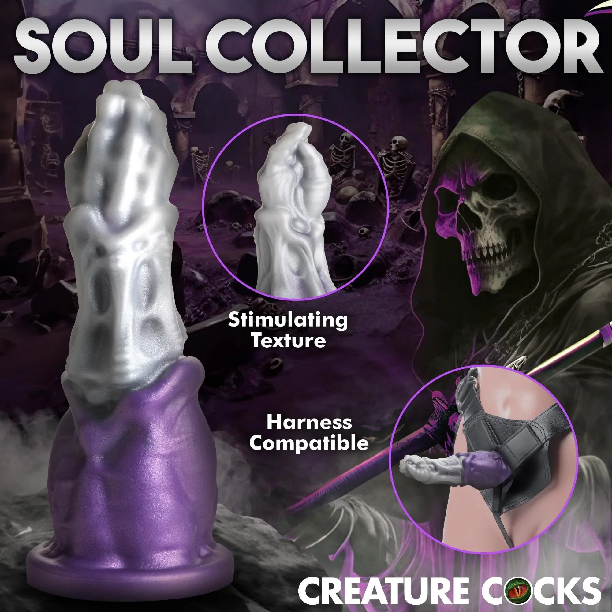Creature Cocks Grim Reaper Silicone Dildo - Buy At Luxury Toy X - Free 3-Day Shipping