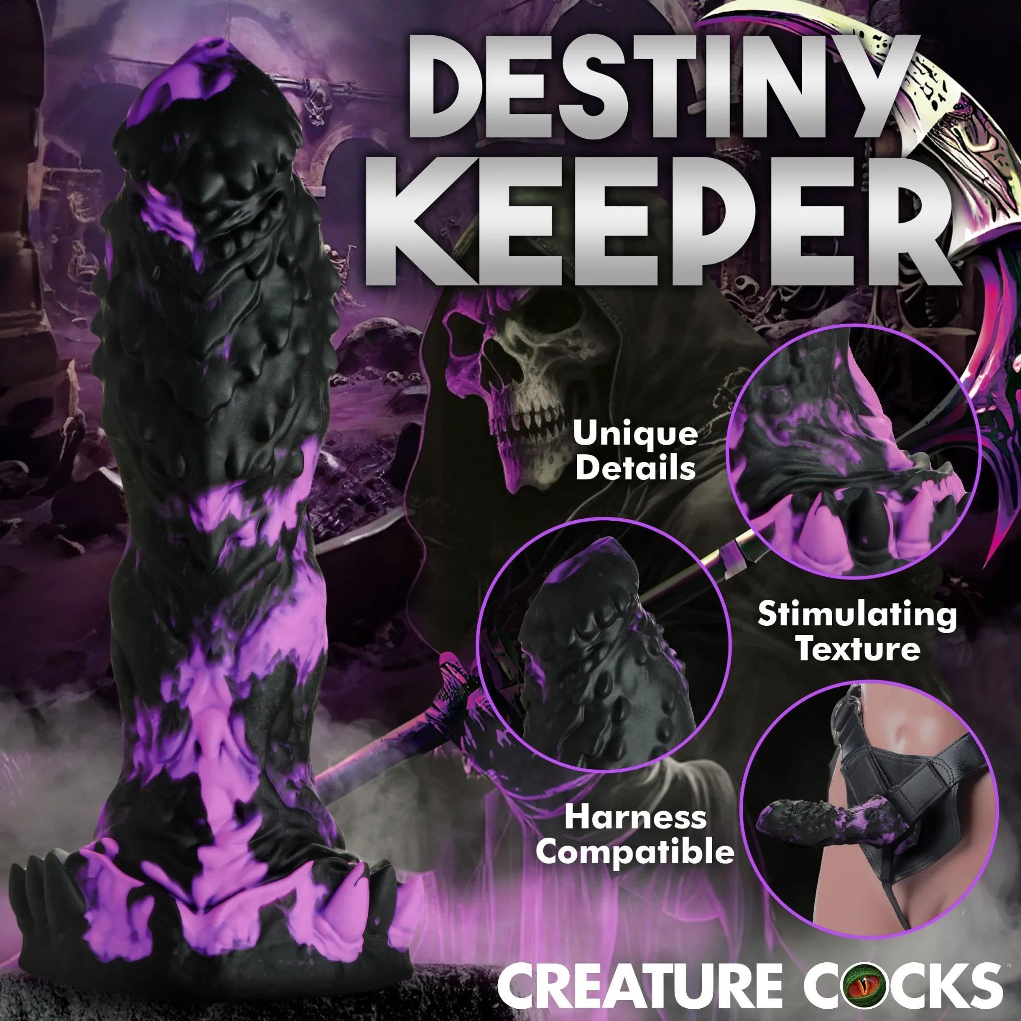 Creature Cocks Grim Silicone Dildo - Buy At Luxury Toy X - Free 3-Day Shipping