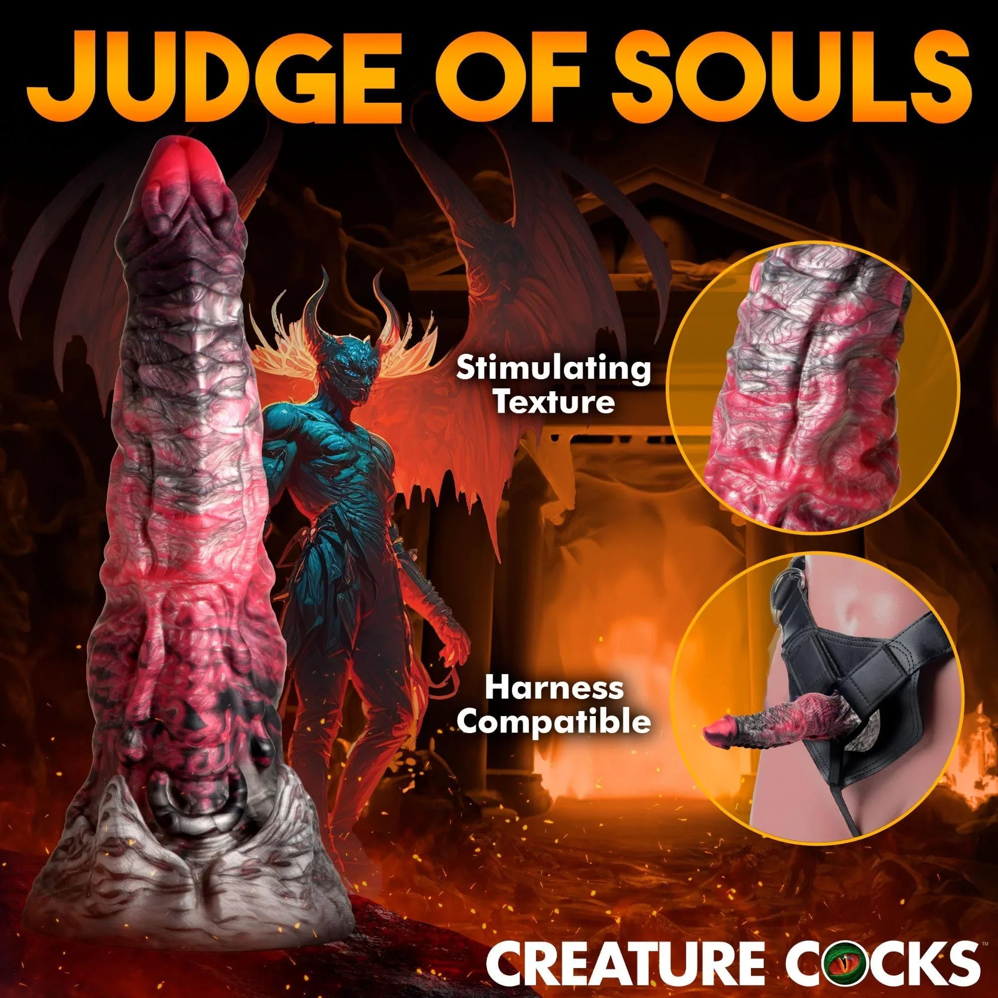 Creature Cocks Hades Silicone Dildo - Medium - Buy At Luxury Toy X - Free 3-Day Shipping