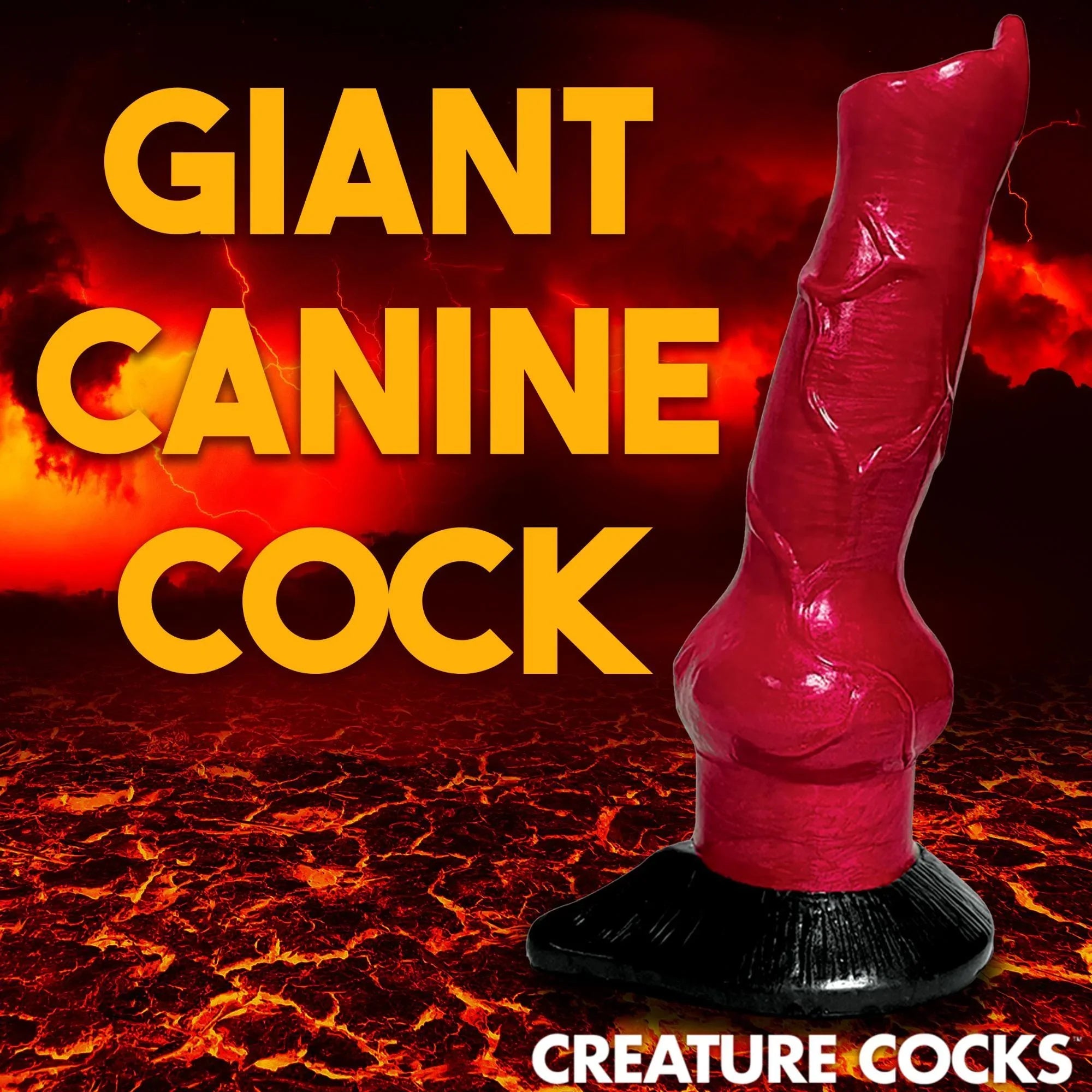 Creature Cocks Hell-Hound Canine Penis Silicone Dildo 7.5in - Buy At Luxury Toy X - Free 3-Day Shipping