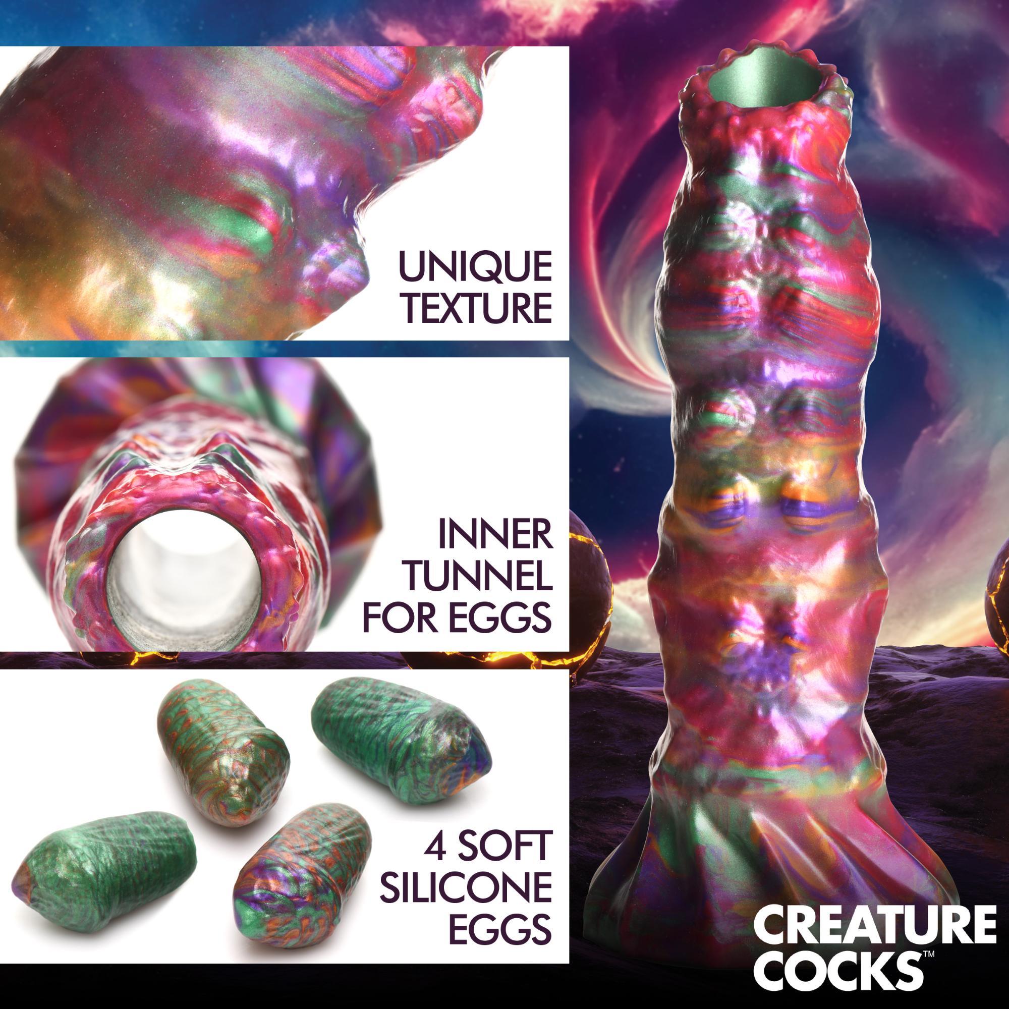 Creature Cocks Larva Silicone Ovipositor Dildo with Eggs - Buy At Luxury Toy X - Free 3-Day Shipping