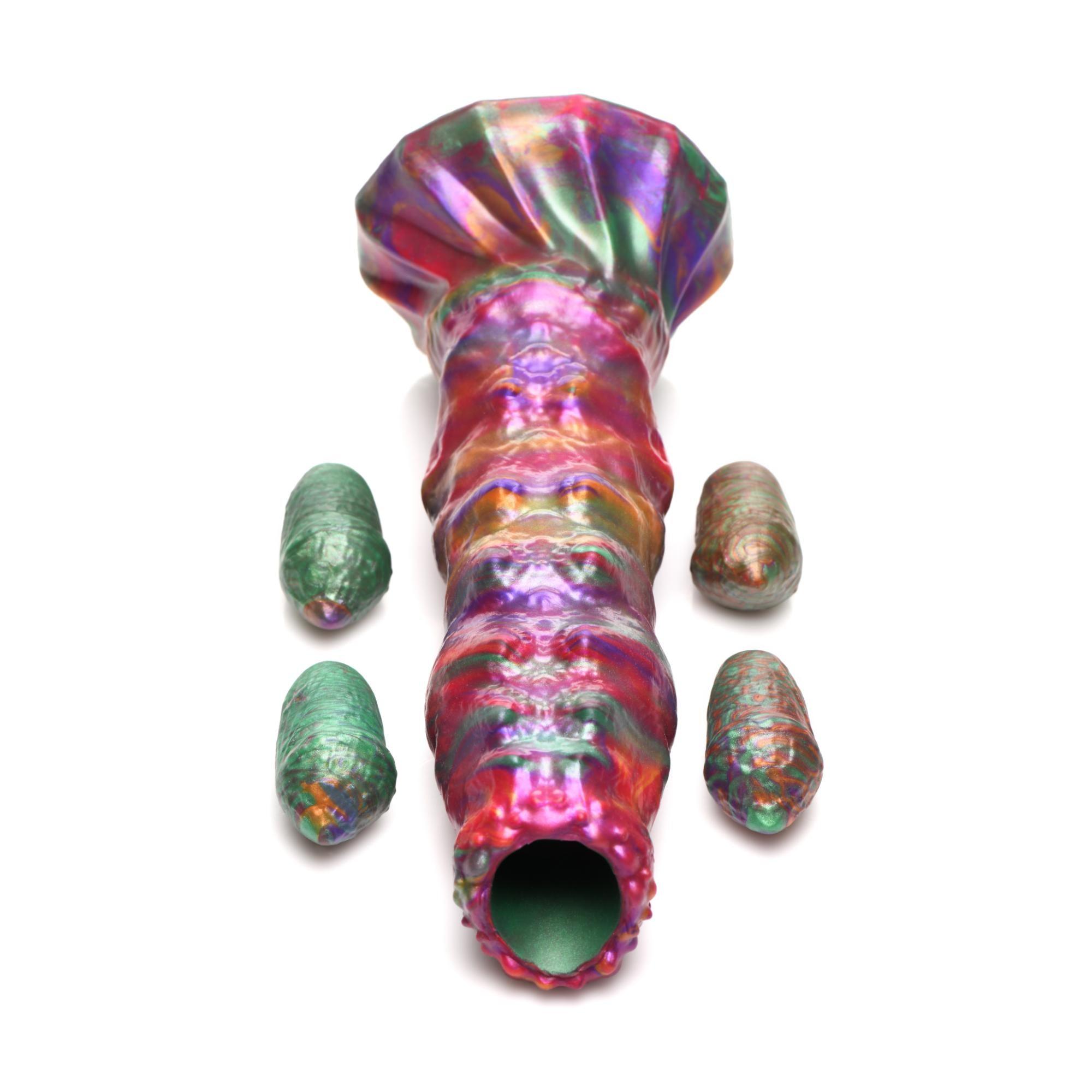 Creature Cocks Larva Silicone Ovipositor Dildo with Eggs - Buy At Luxury Toy X - Free 3-Day Shipping