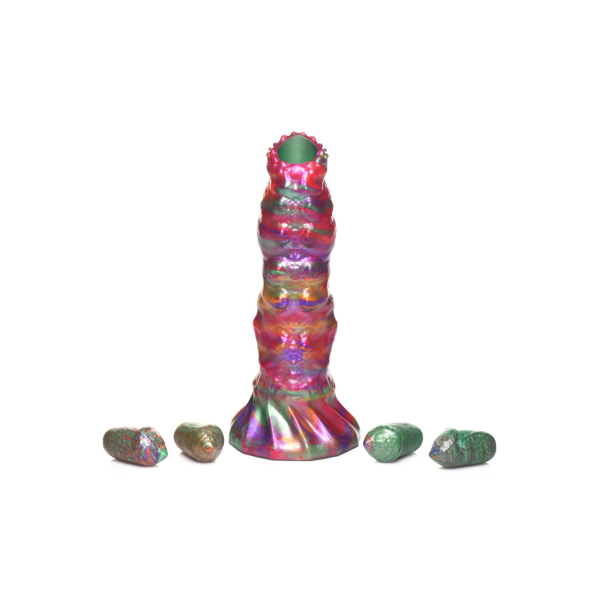 Creature Cocks Larva Silicone Ovipositor Dildo with Eggs - Buy At Luxury Toy X - Free 3-Day Shipping