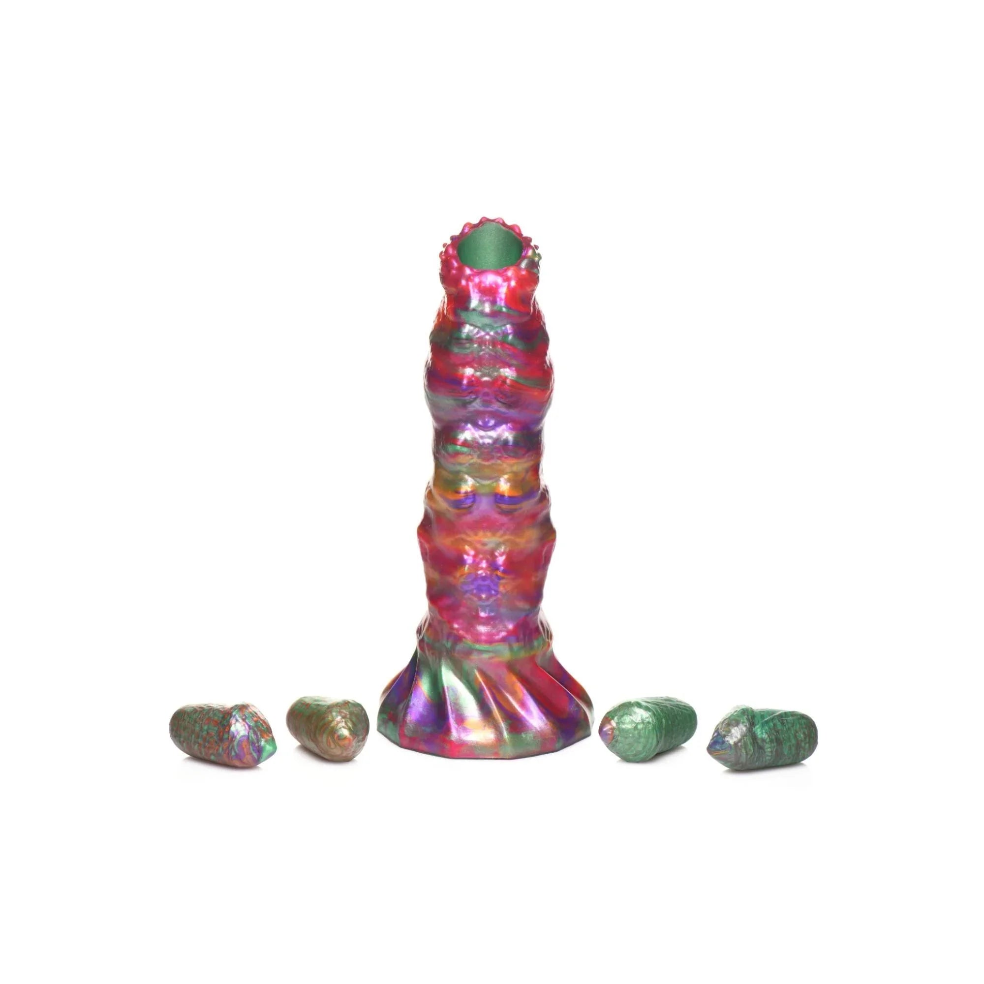 Creature Cocks Larva Silicone Ovipositor Dildo with Eggs - Buy At Luxury Toy X - Free 3-Day Shipping