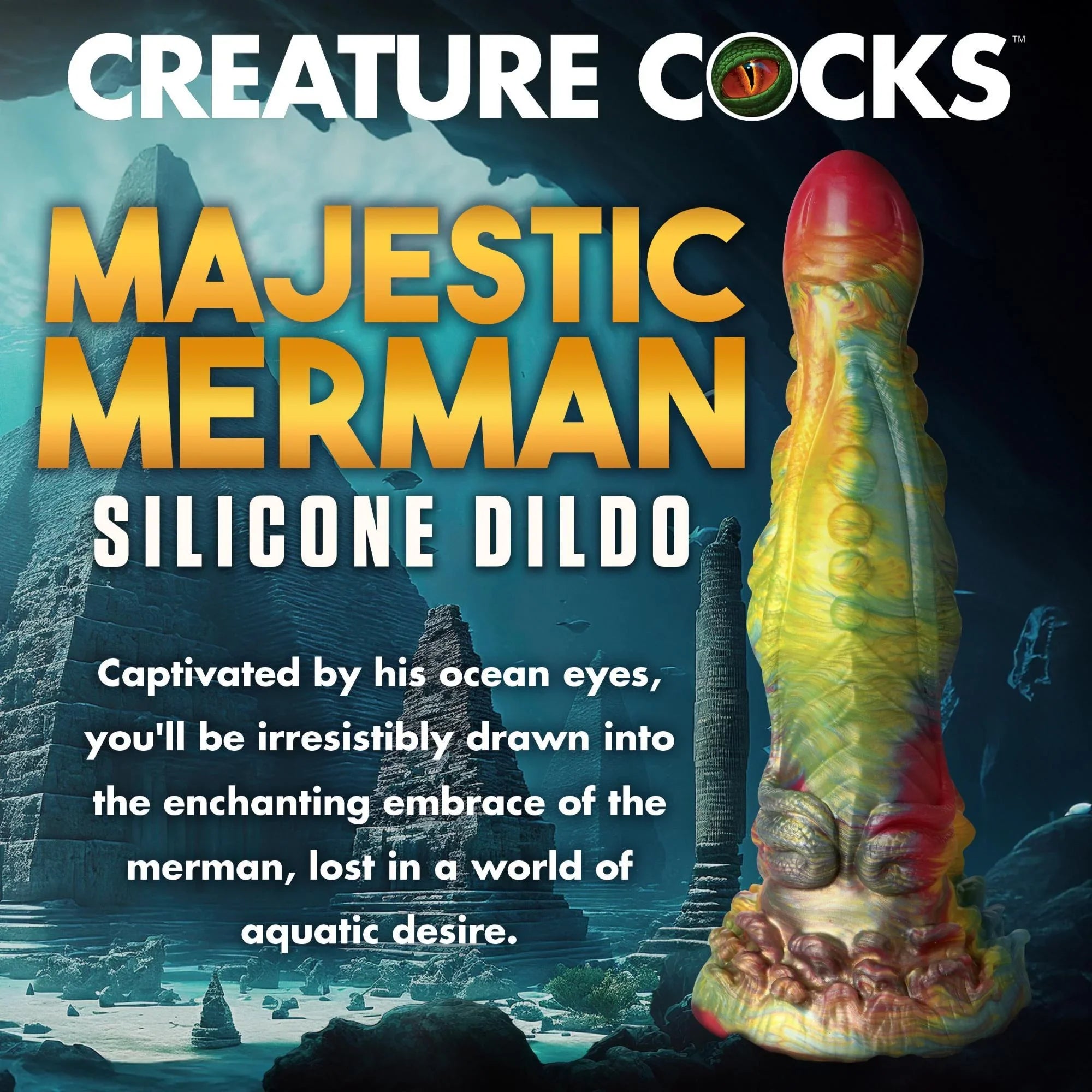 Creature Cocks Majestic Merman Silicone Dildo - Buy At Luxury Toy X - Free 3-Day Shipping