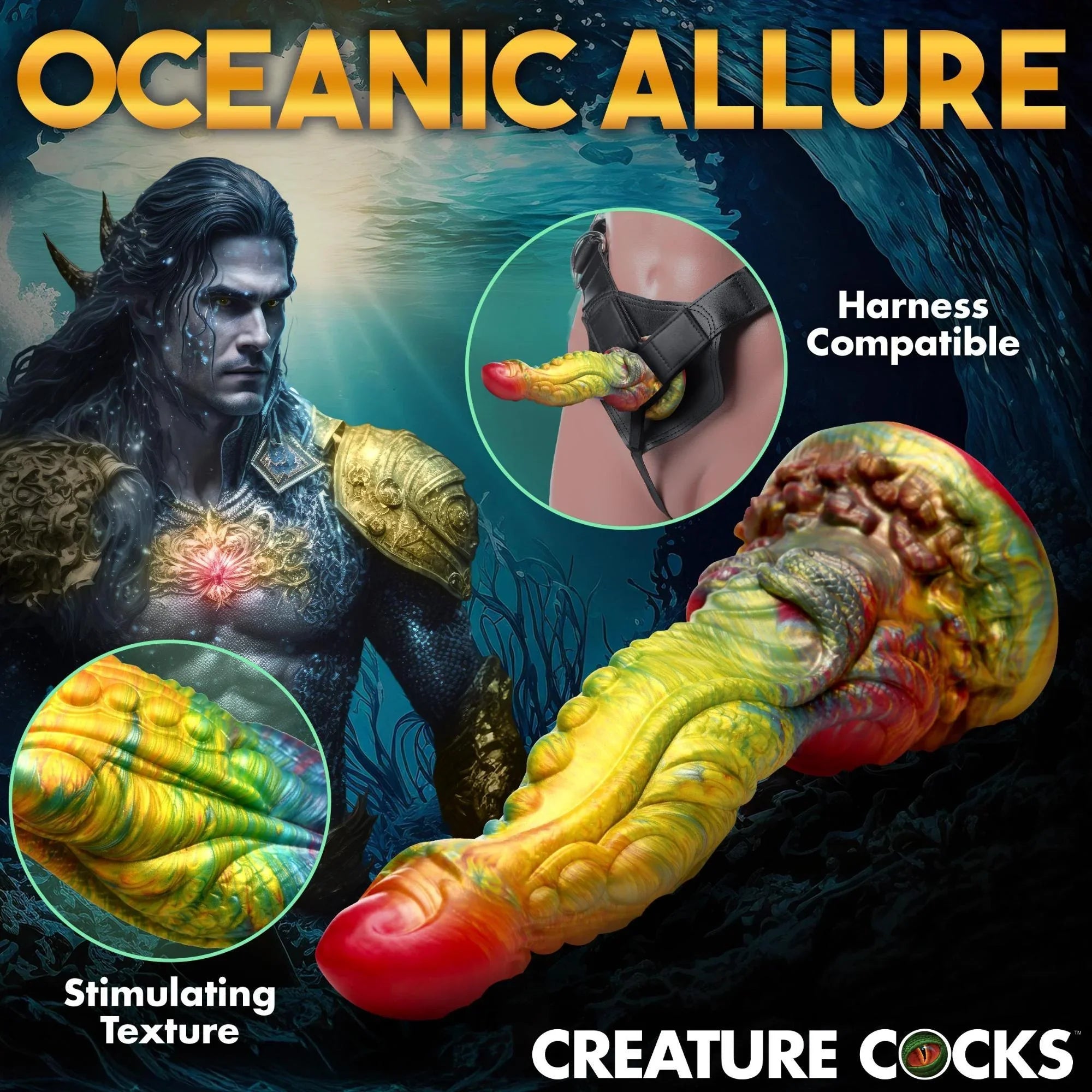 Creature Cocks Majestic Merman Silicone Dildo - Buy At Luxury Toy X - Free 3-Day Shipping
