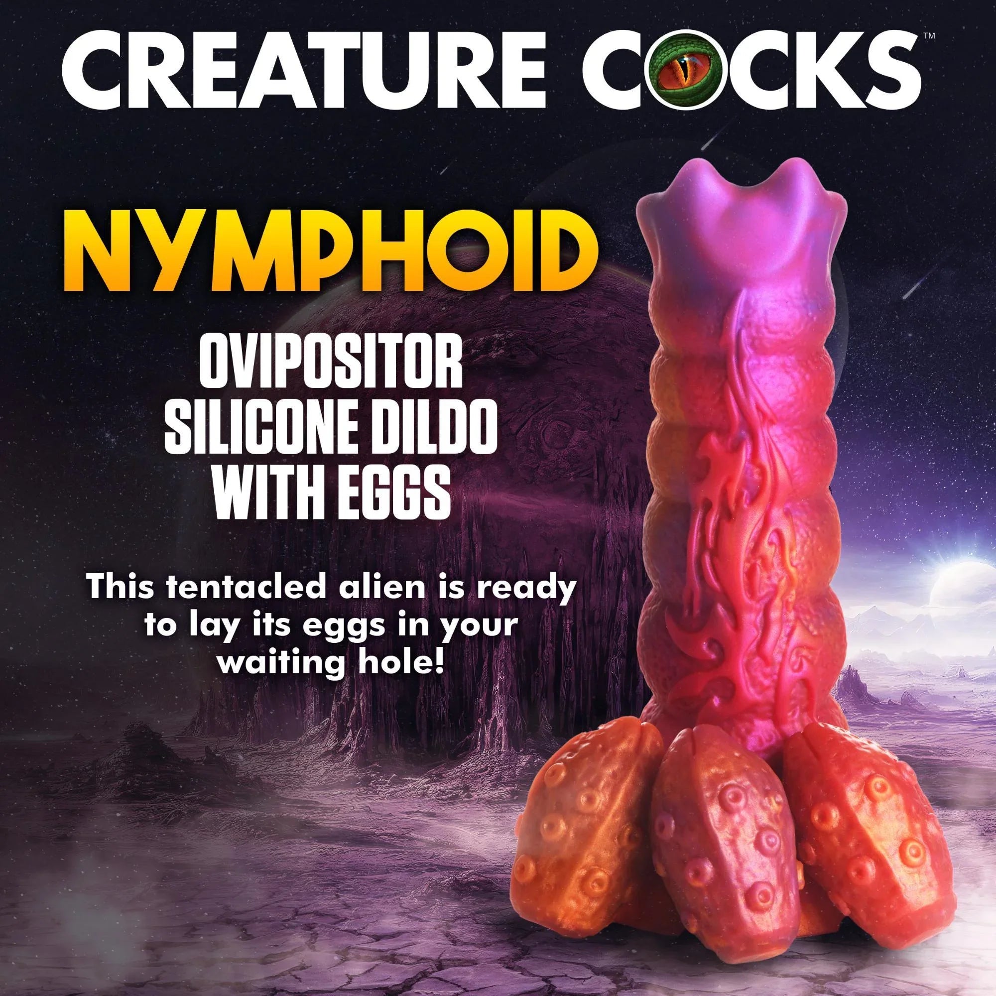 Creature Cocks Nymphoid Ovipositor Silicone Dildo - Buy At Luxury Toy X - Free 3-Day Shipping