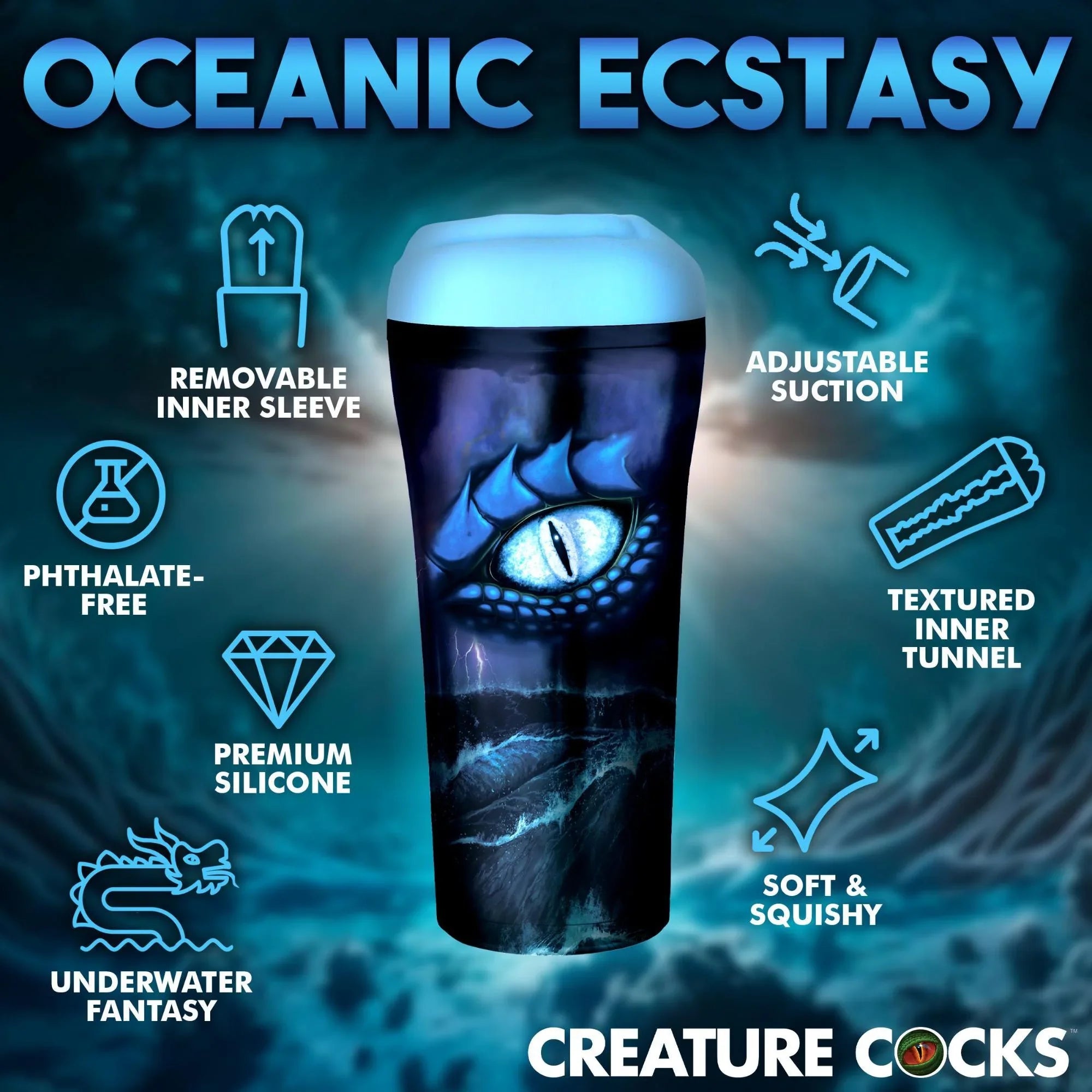 Creature Cocks Pussidon Sea Monster Stroker - Buy At Luxury Toy X - Free 3-Day Shipping
