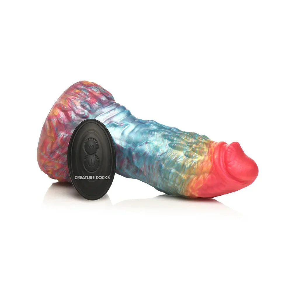 Creature Cocks Rainbow Phoenix Vibrating Silicone Dildo - Buy At Luxury Toy X - Free 3-Day Shipping
