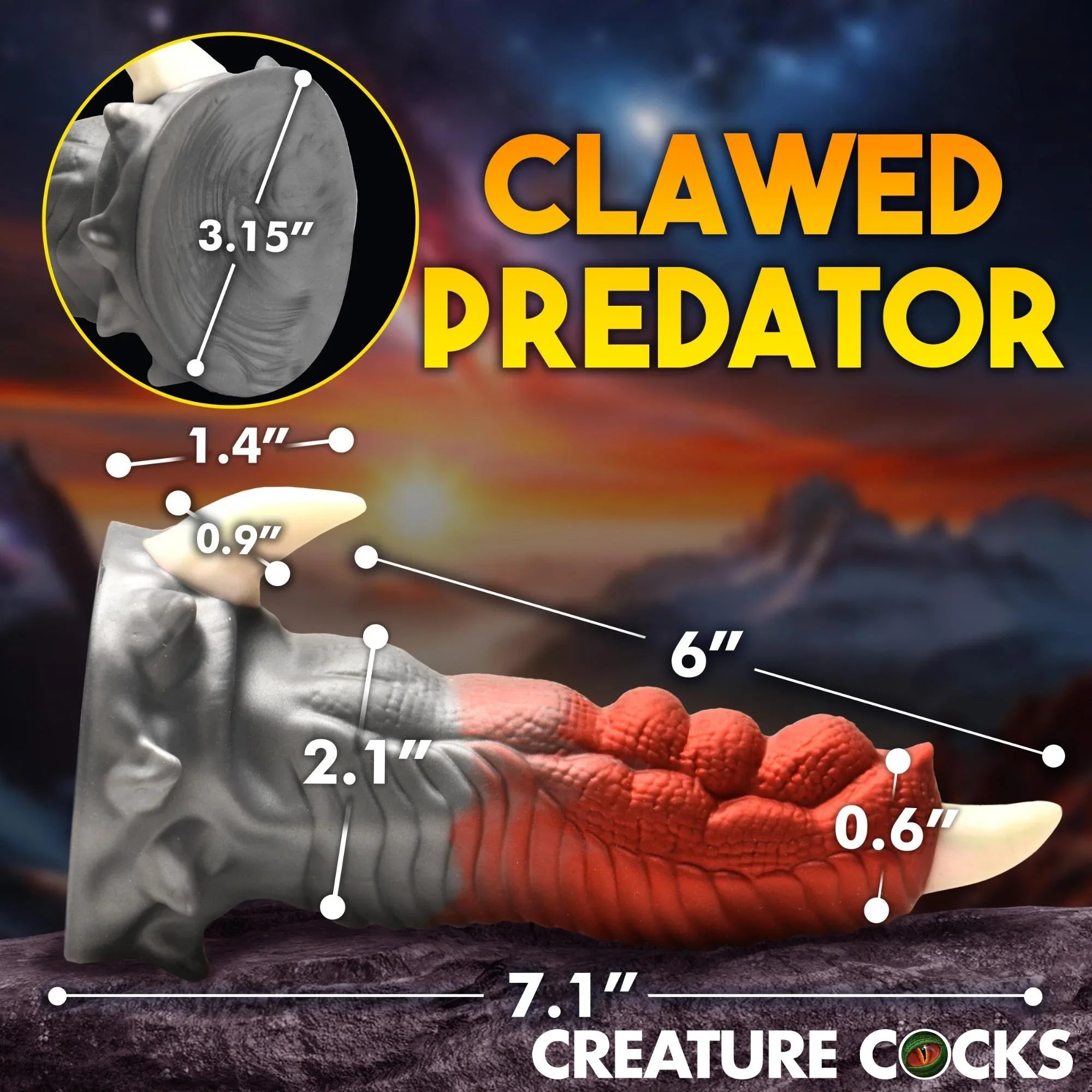 Creature Cocks Talon Silicone Dildo - Buy At Luxury Toy X - Free 3-Day Shipping