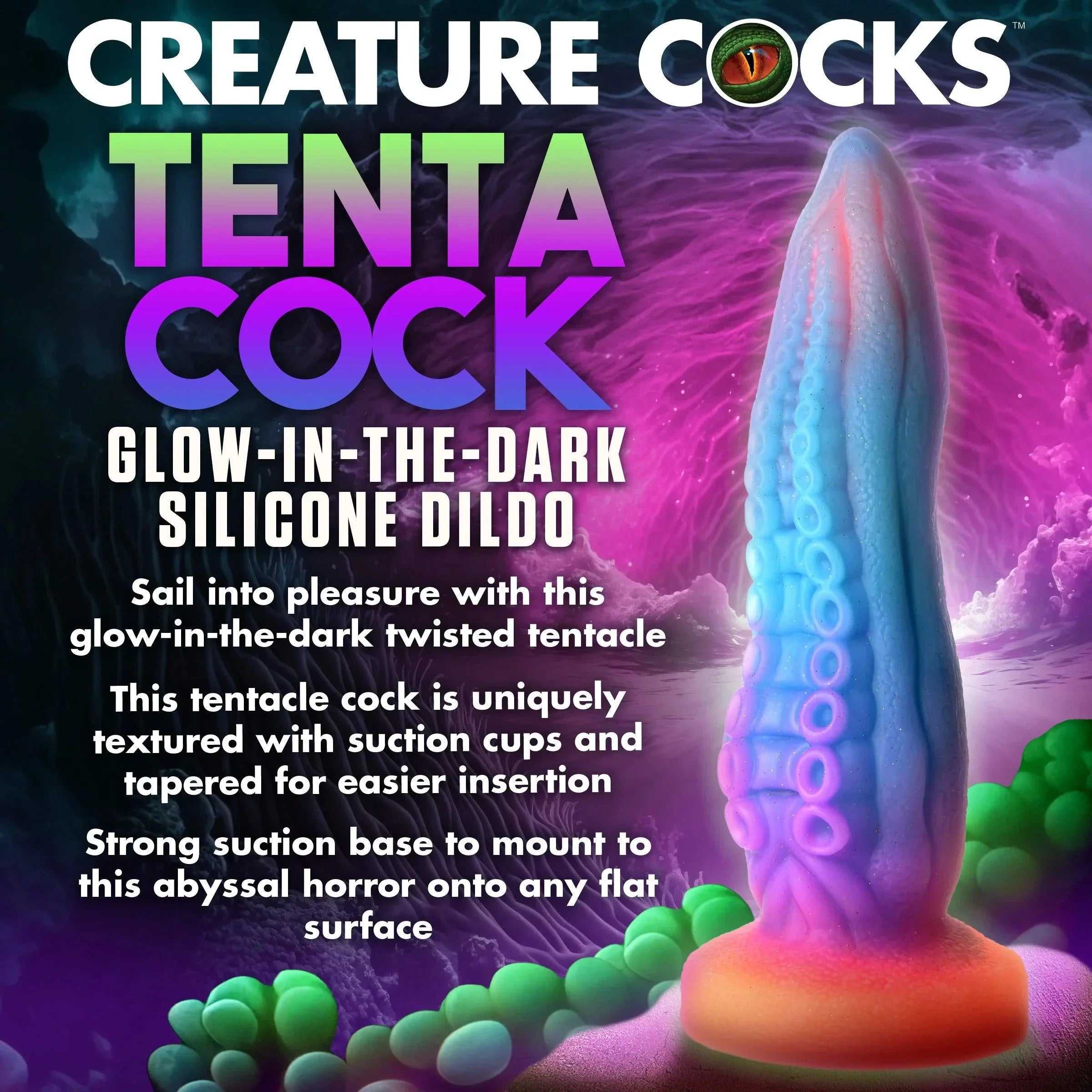Creature Cocks Tenta-Cock Glow in the Dark - Buy At Luxury Toy X - Free 3-Day Shipping