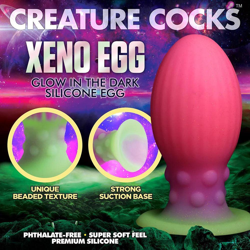 Creature Cocks XL Xeno Egg Glow-in-the-Dark Silicone Egg - Buy At Luxury Toy X - Free 3-Day Shipping