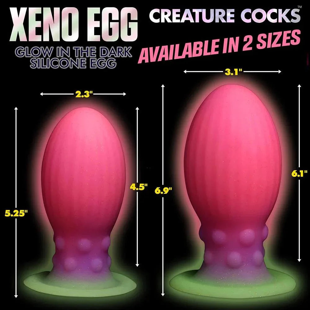 Creature Cocks XL Xeno Egg Glow-in-the-Dark Silicone Egg - Buy At Luxury Toy X - Free 3-Day Shipping