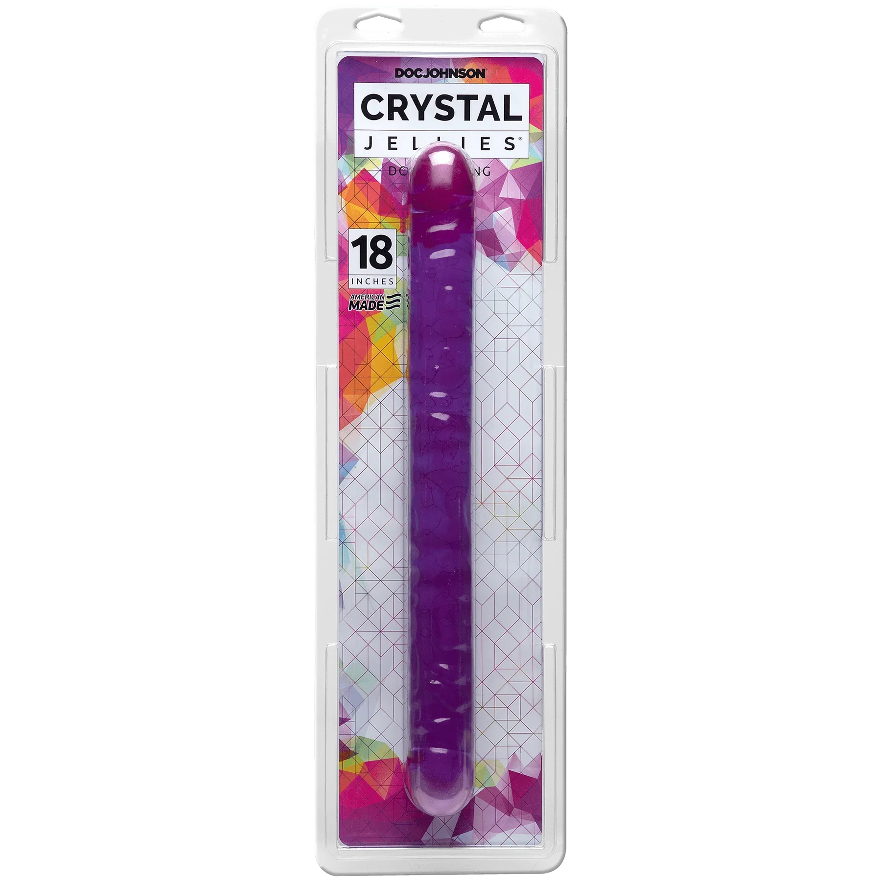 Crystal Jellies - Double Dong Purple 18in - Buy At Luxury Toy X - Free 3-Day Shipping