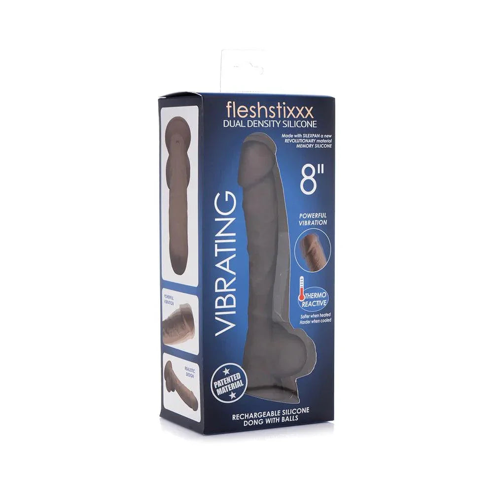 Curve Toys FLESHSTIXXX Rechargeable 8 in. Posable Vibrating Dildo with Balls & Suction Cup - Buy At Luxury Toy X - Free 3-Day Shipping