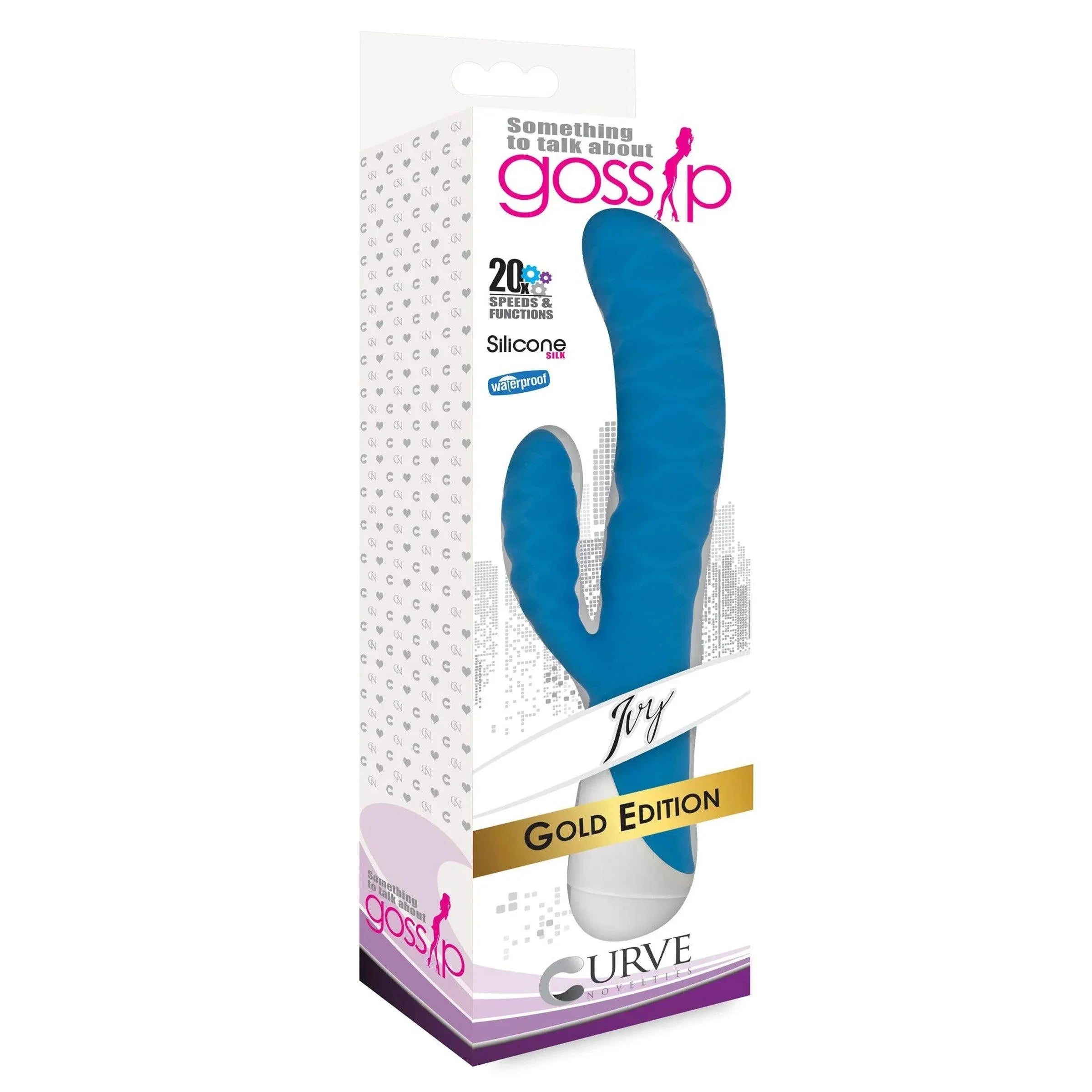 Curve Toys Gossip Ivy Waterproof Wavy Silicone Flexible Dual Stimulation Vibrator - Buy At Luxury Toy X - Free 3-Day Shipping