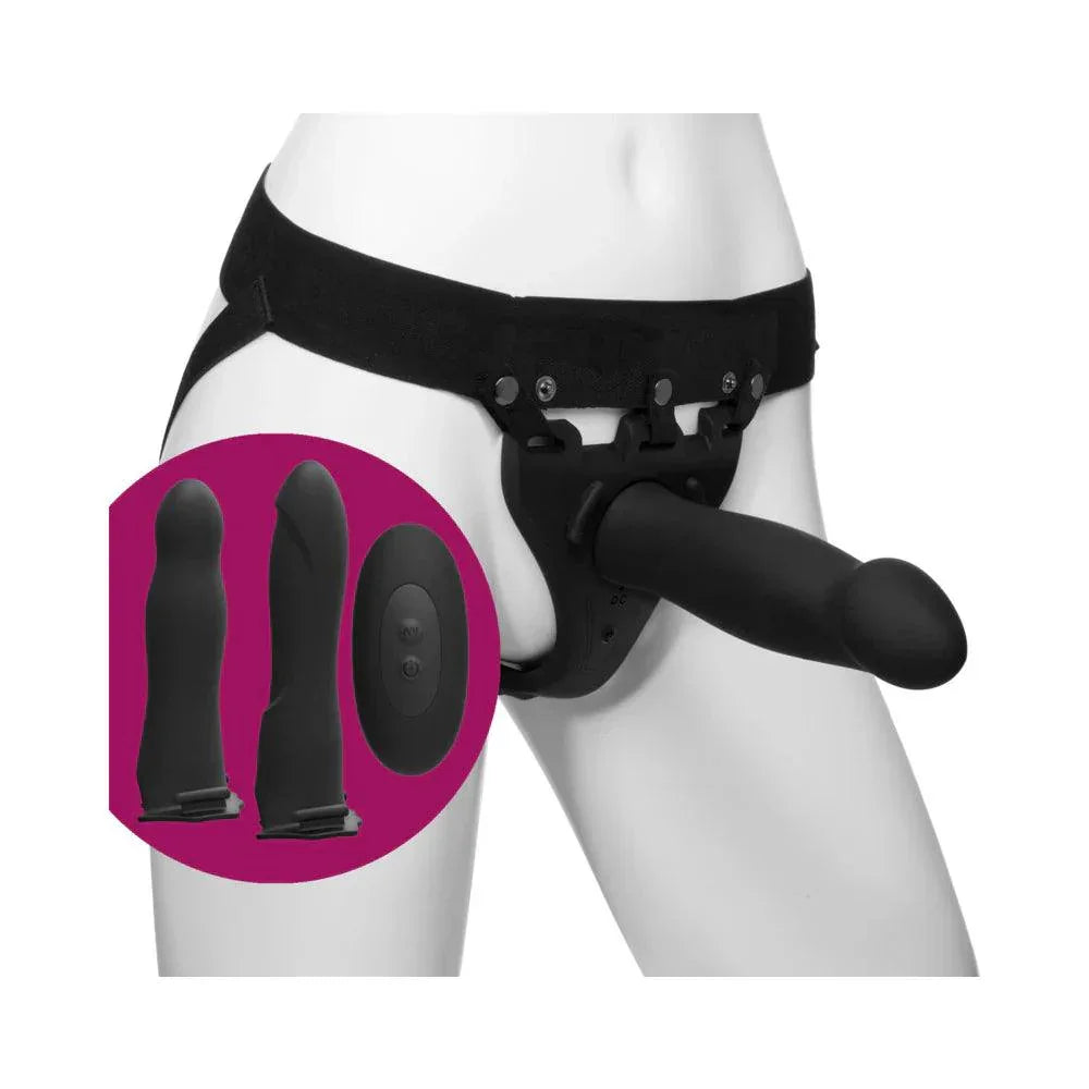 Doc Johnson Body Extensions Hollow Strap-On 4-Piece Set with Clitoral Vibrator - Buy At Luxury Toy X - Free 3-Day Shipping